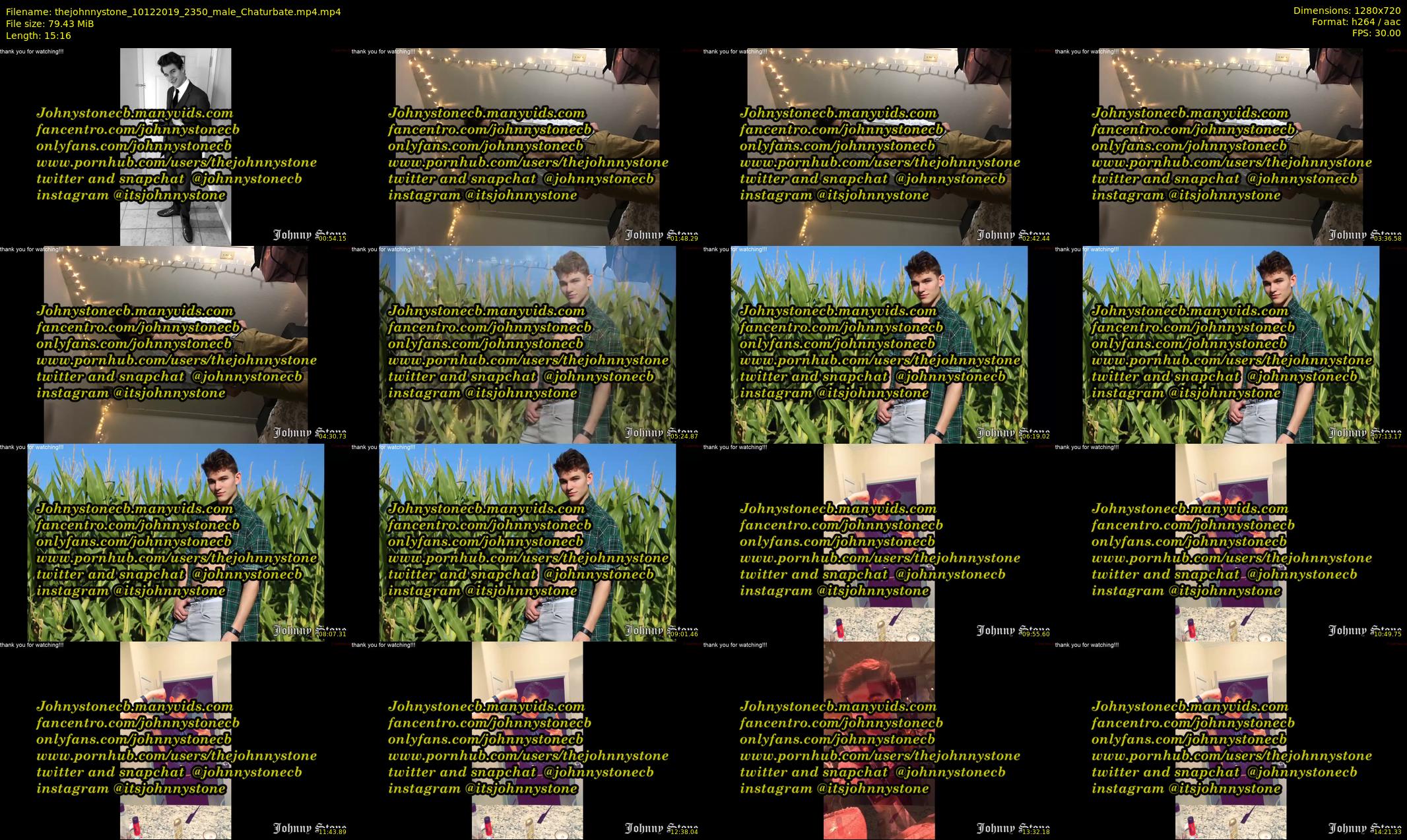 thejohnnystone — 16 minute Chaturbate male cam show recording, 720p, Dec 10, 2019