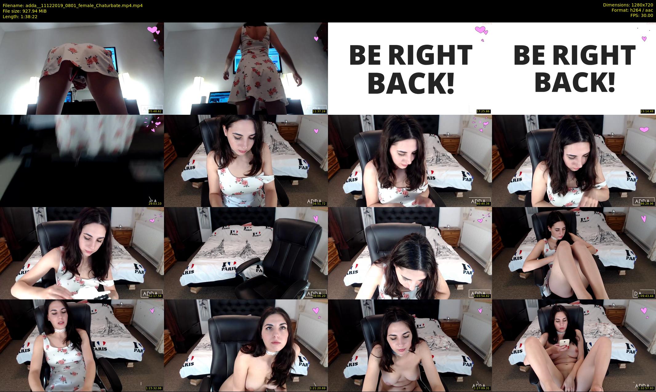 adda_ — 99 minute Chaturbate female cam show recording, 720p, Dec 11, 2019