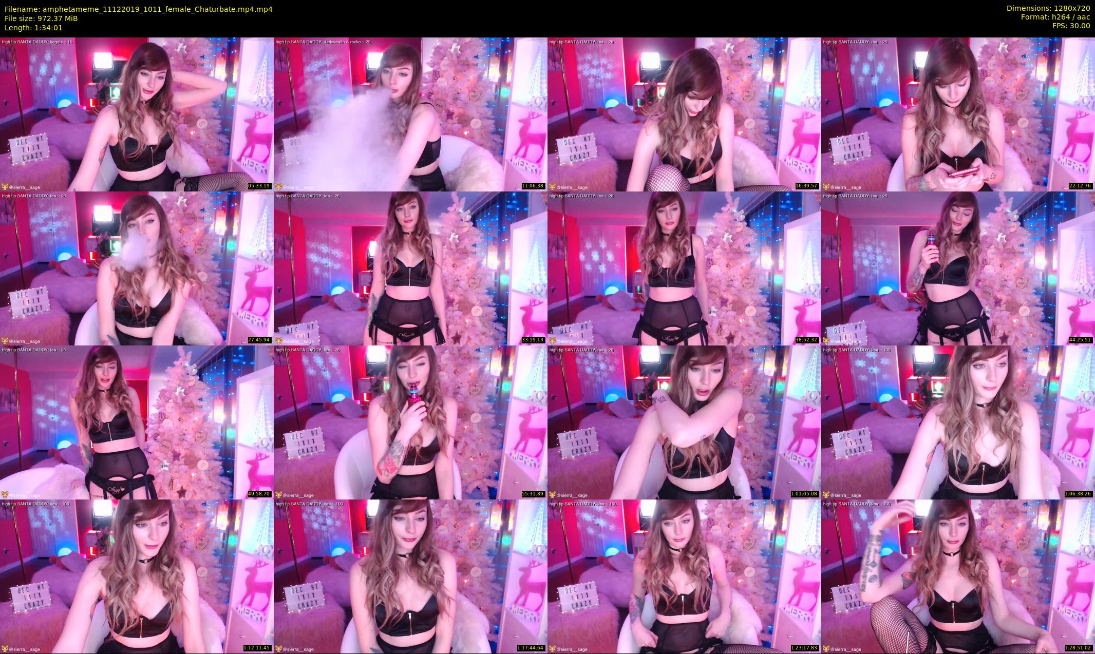 amphetameme — 95 minute Chaturbate female cam show recording, 720p, Dec 11, 2019