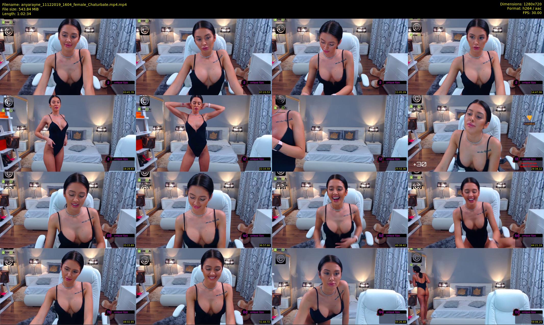 anyarayne — 63 minute Chaturbate female cam show recording, 720p, Dec 11, 2019