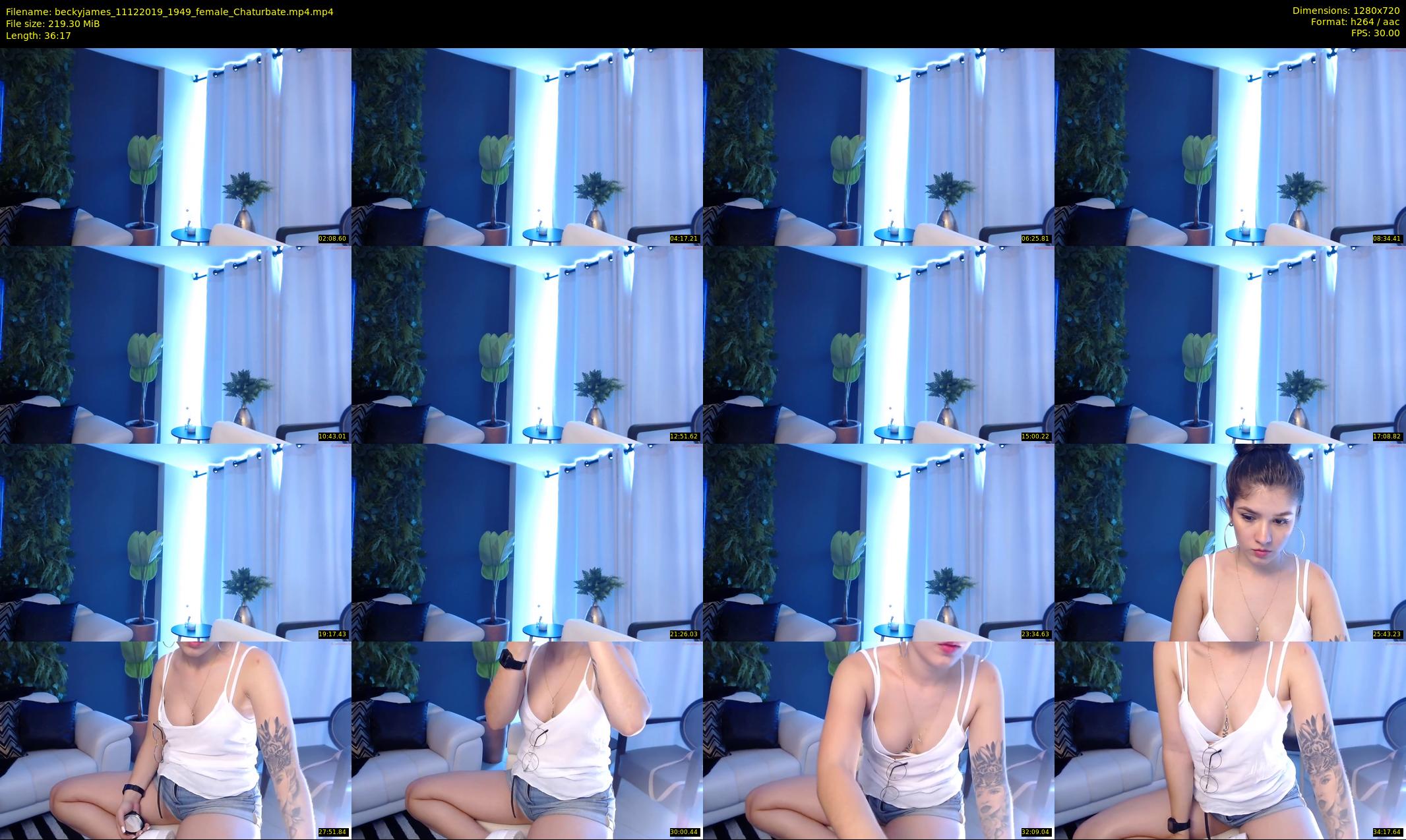 beckyjames — 37 minute Chaturbate female cam show recording, 720p, Dec 11, 2019