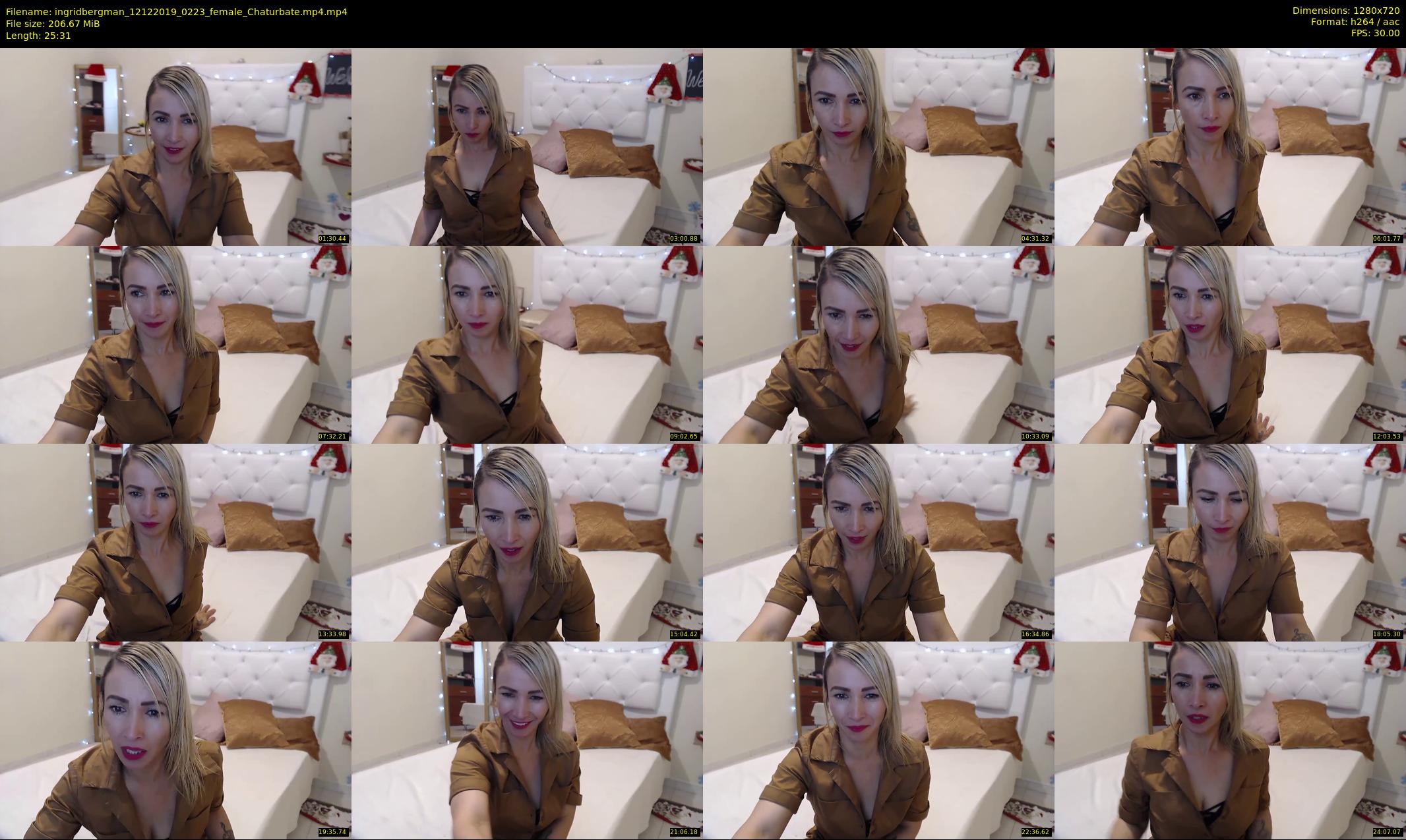 ingridbergman — 26 minute Chaturbate female cam show recording, 720p, Dec 12, 2019