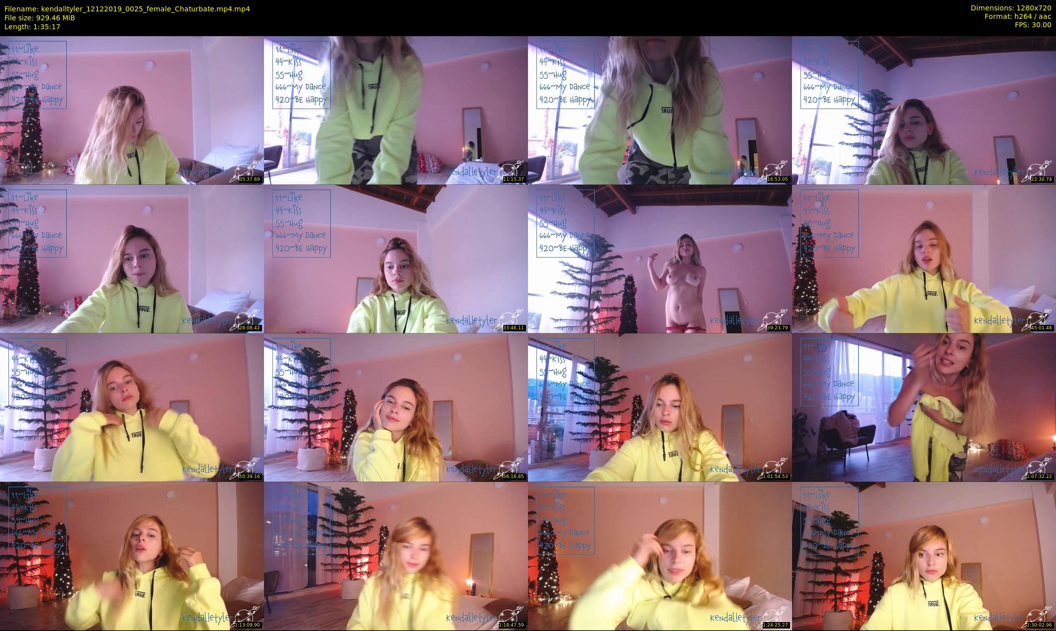 kendalltyler — 96 minute Chaturbate female cam show recording, 720p, Dec 12, 2019