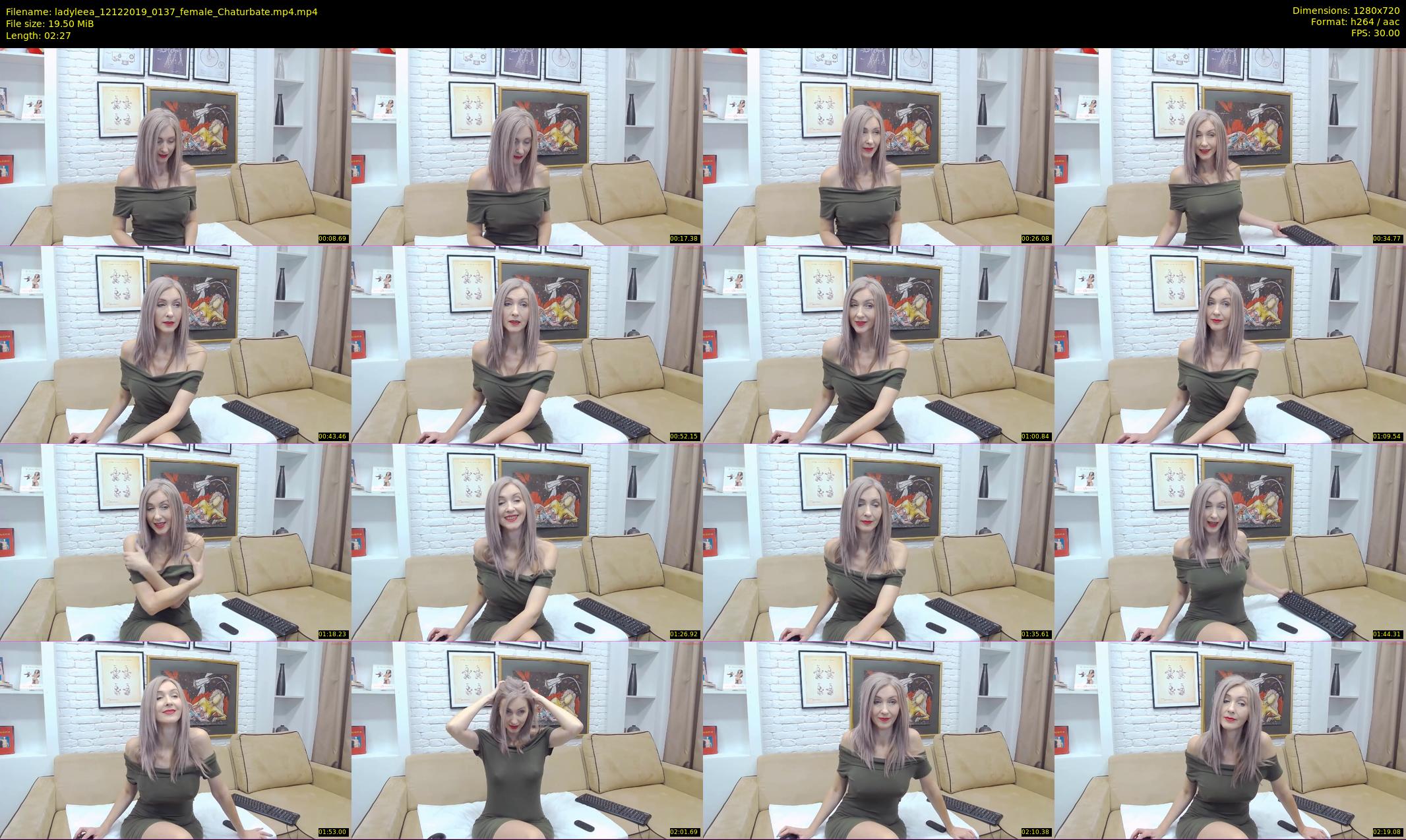 ladyleea — 3 minute Chaturbate female cam show recording, 720p, Dec 12, 2019