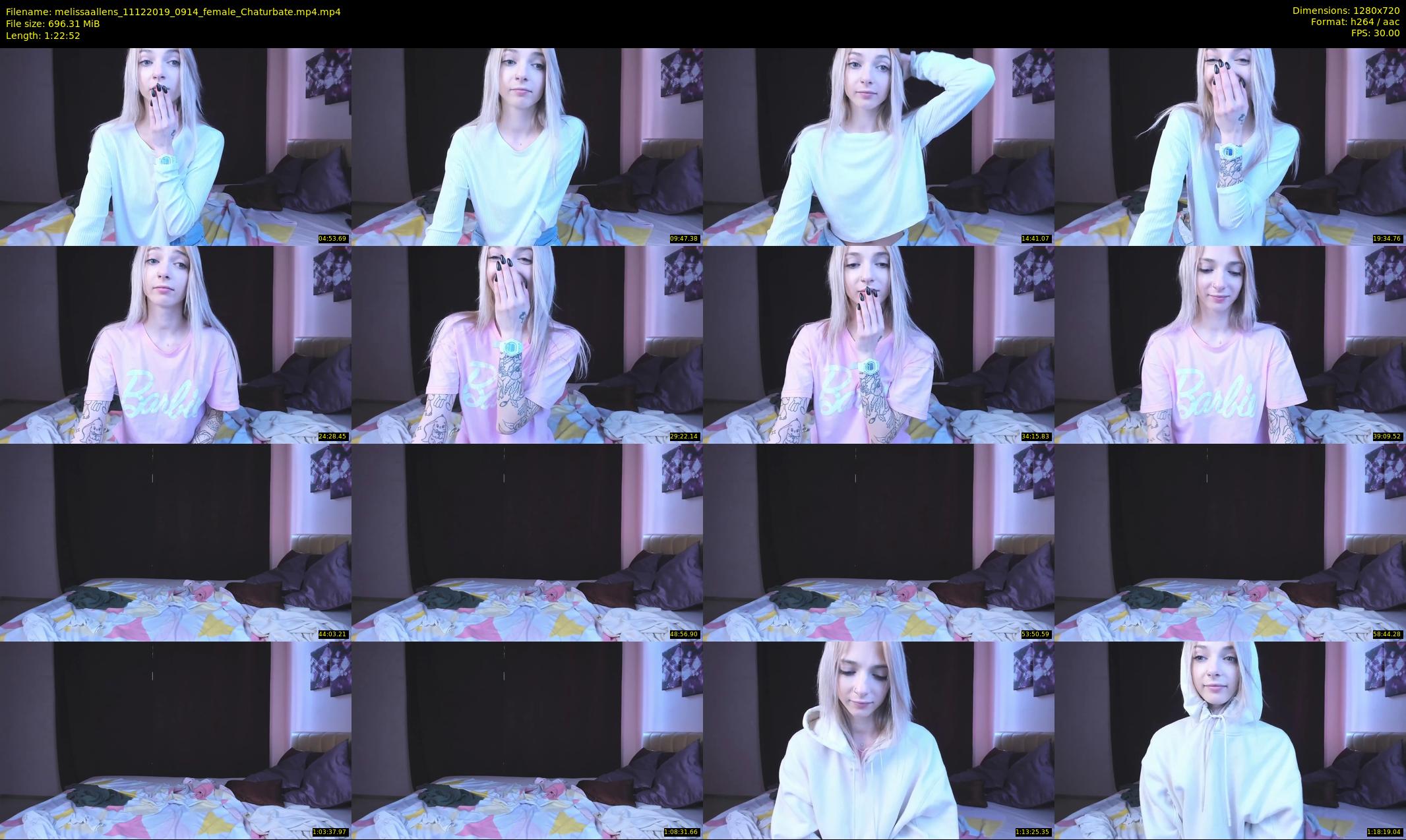 melissaallens — 83 minute Chaturbate female cam show recording, 720p, Dec 11, 2019