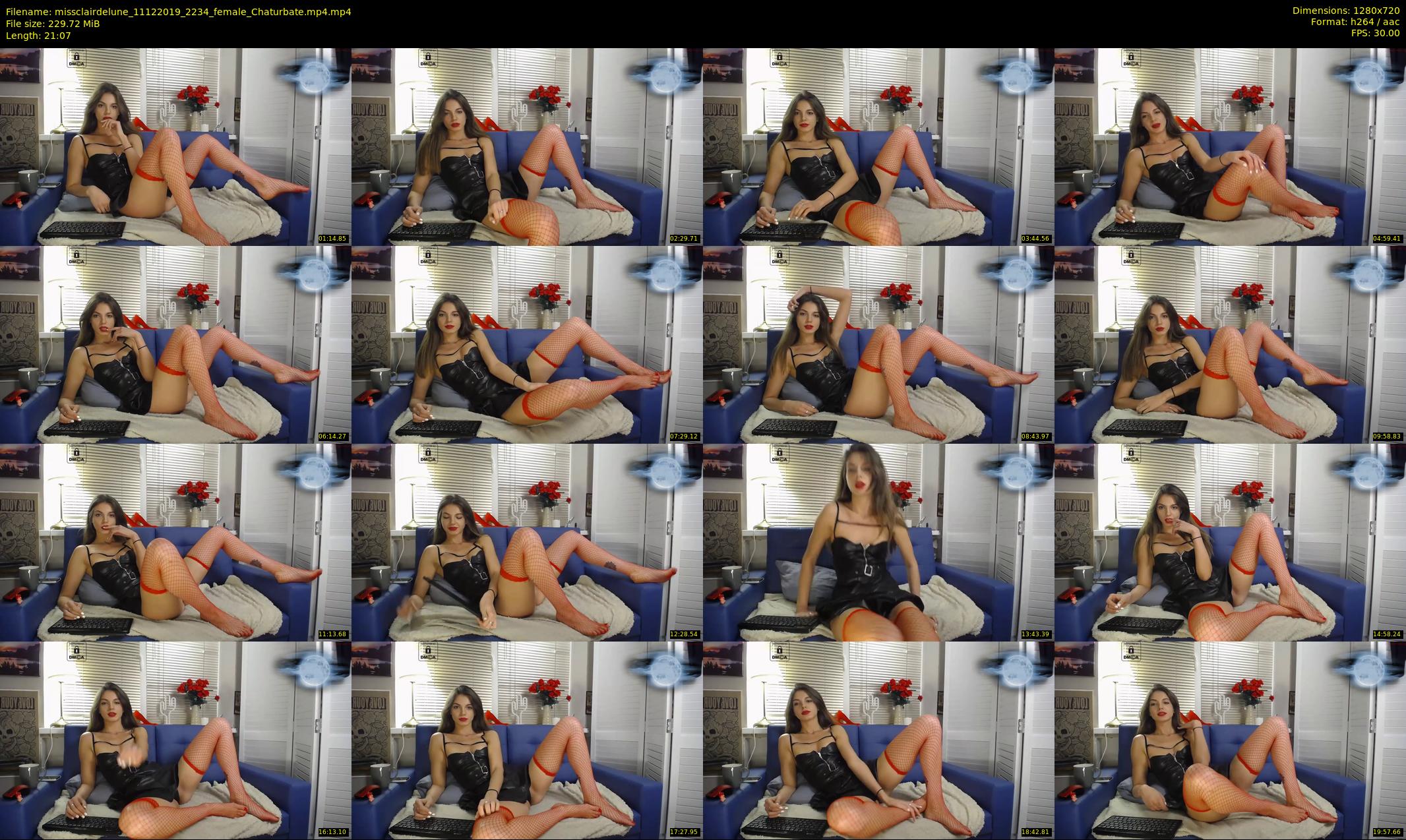 missclairdelune — 22 minute Chaturbate female cam show recording, 720p, Dec 11, 2019
