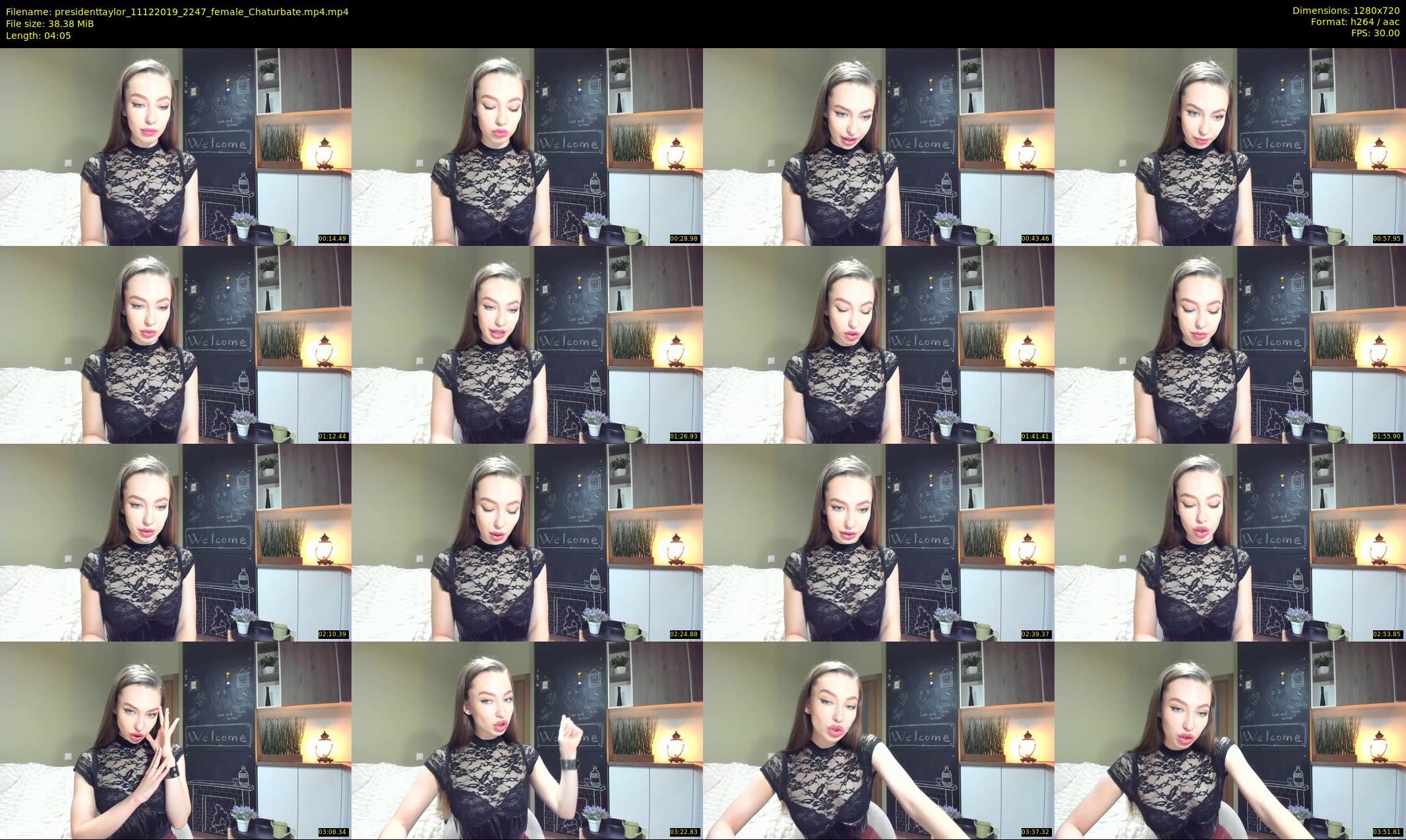 presidenttaylor — 5 minute Chaturbate female cam show recording, 720p, Dec 11, 2019