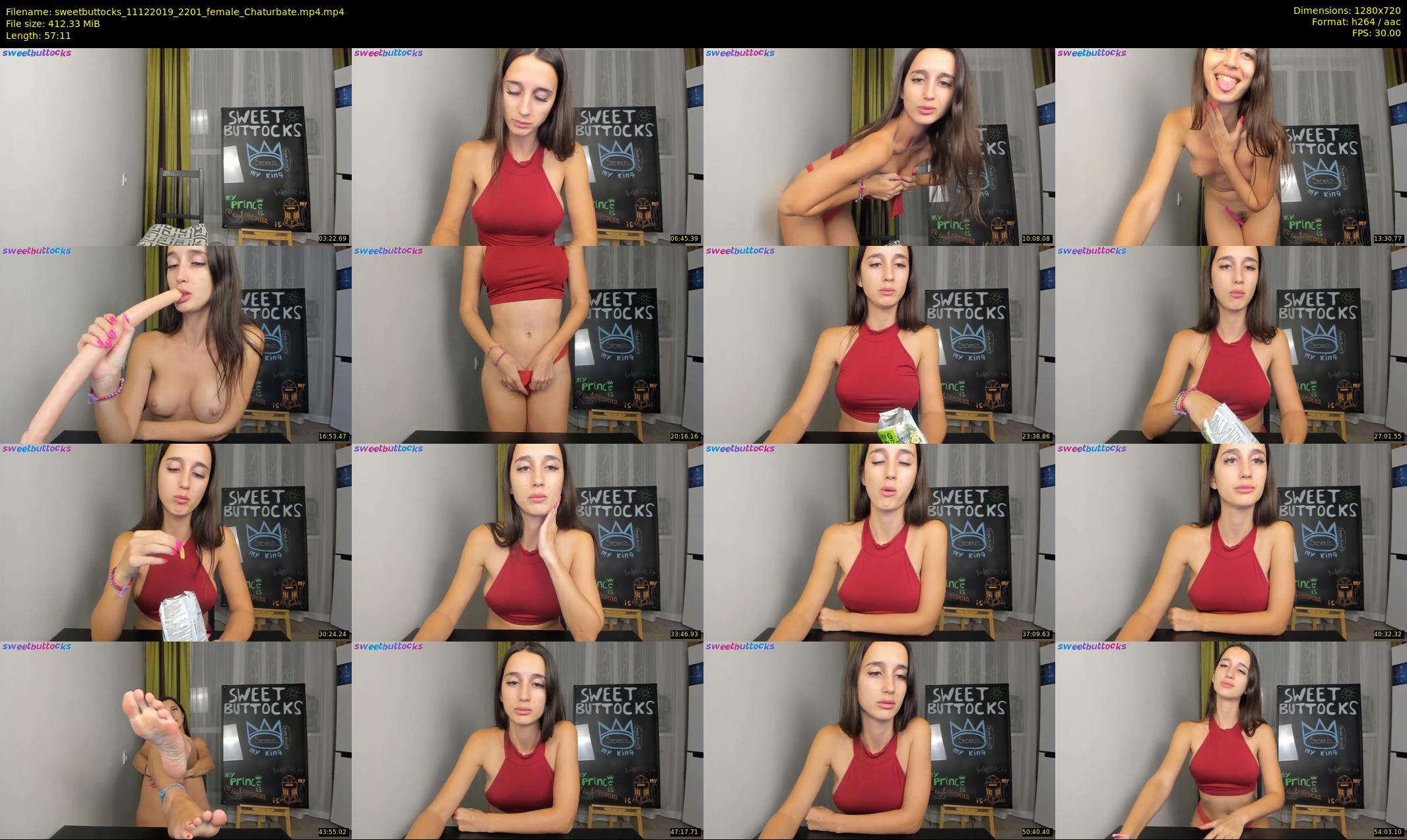 sweetbuttocks — 58 minute Chaturbate female cam show recording, 720p, Dec 11, 2019