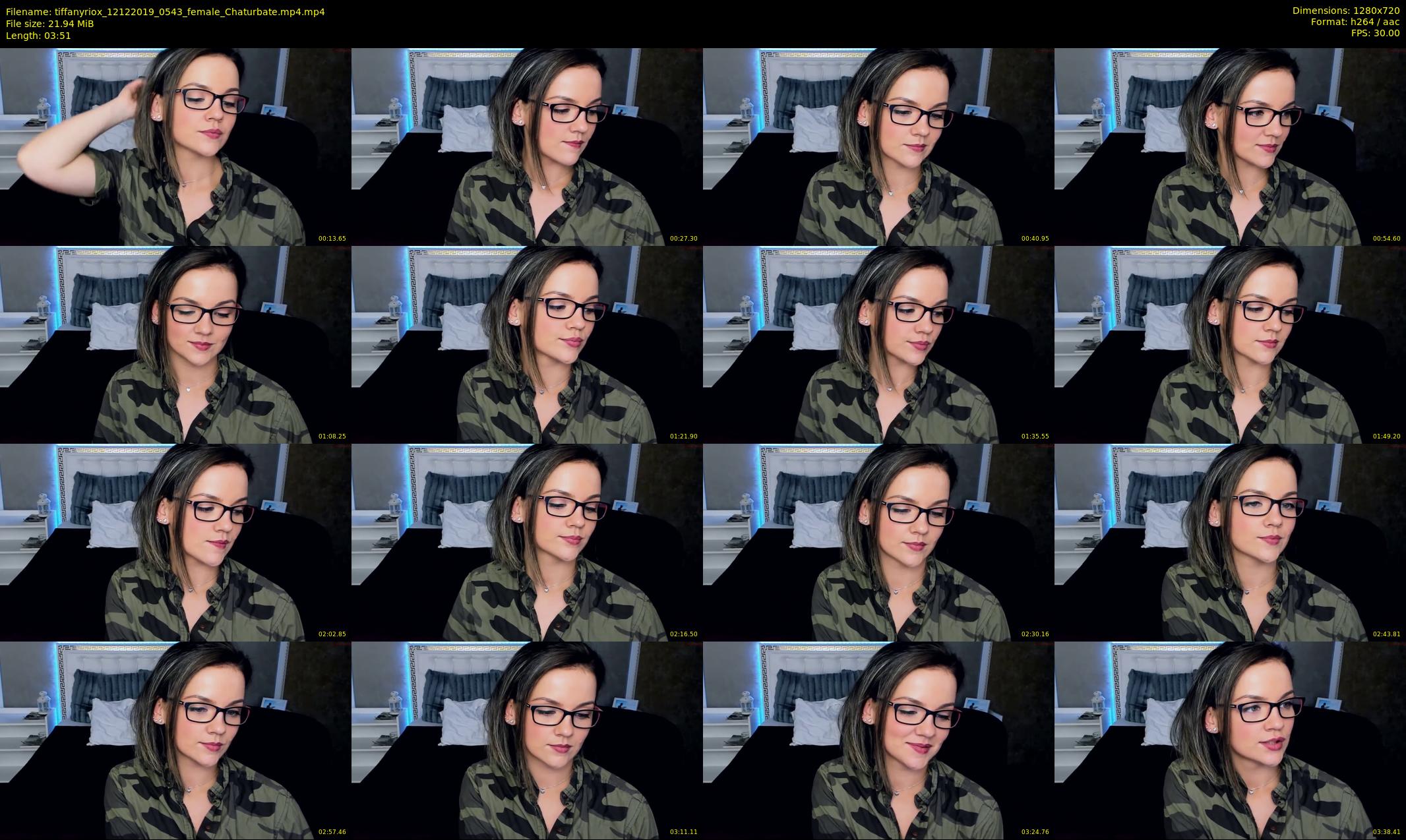 tiffanyriox — 4 minute Chaturbate female cam show recording, 720p, Dec 12, 2019
