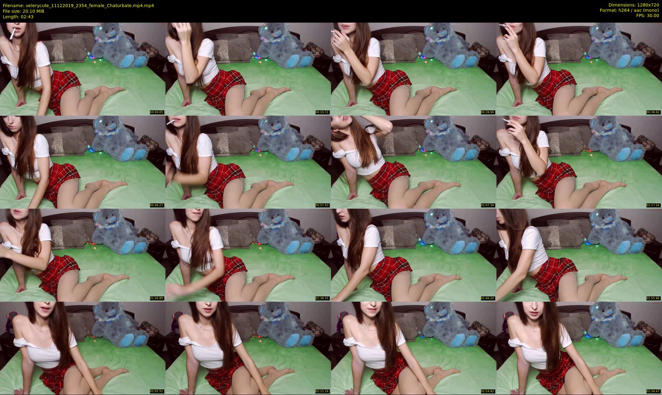 velerycute — 3 minute Chaturbate female cam show recording, 720p, Dec 11, 2019