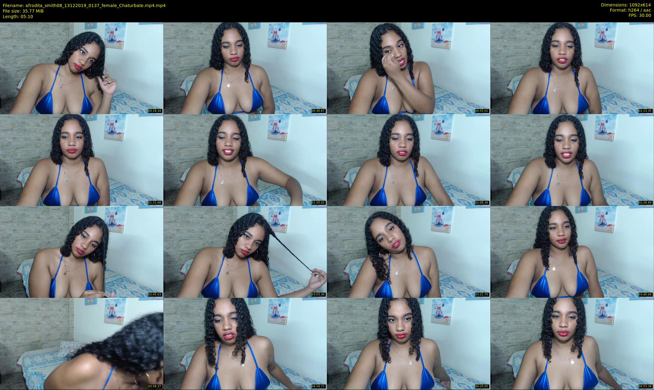 afrodita_smith08 — 6 minute Chaturbate female cam show recording, 480p, Dec 13, 2019