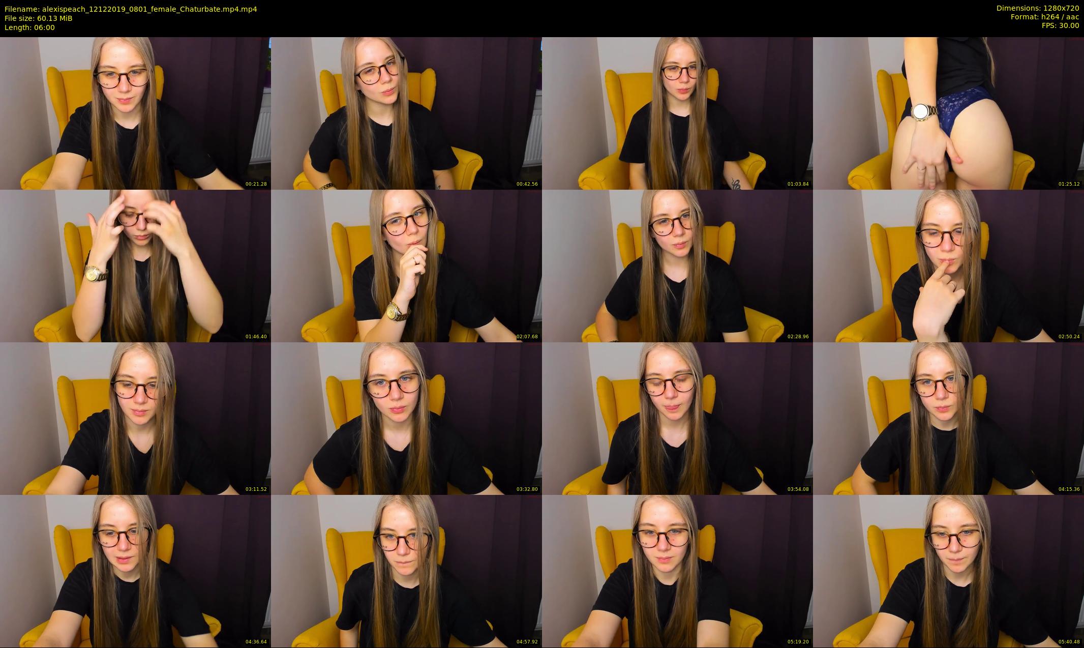 alexispeach — 6 minute Chaturbate female cam show recording, 720p, Dec 12, 2019