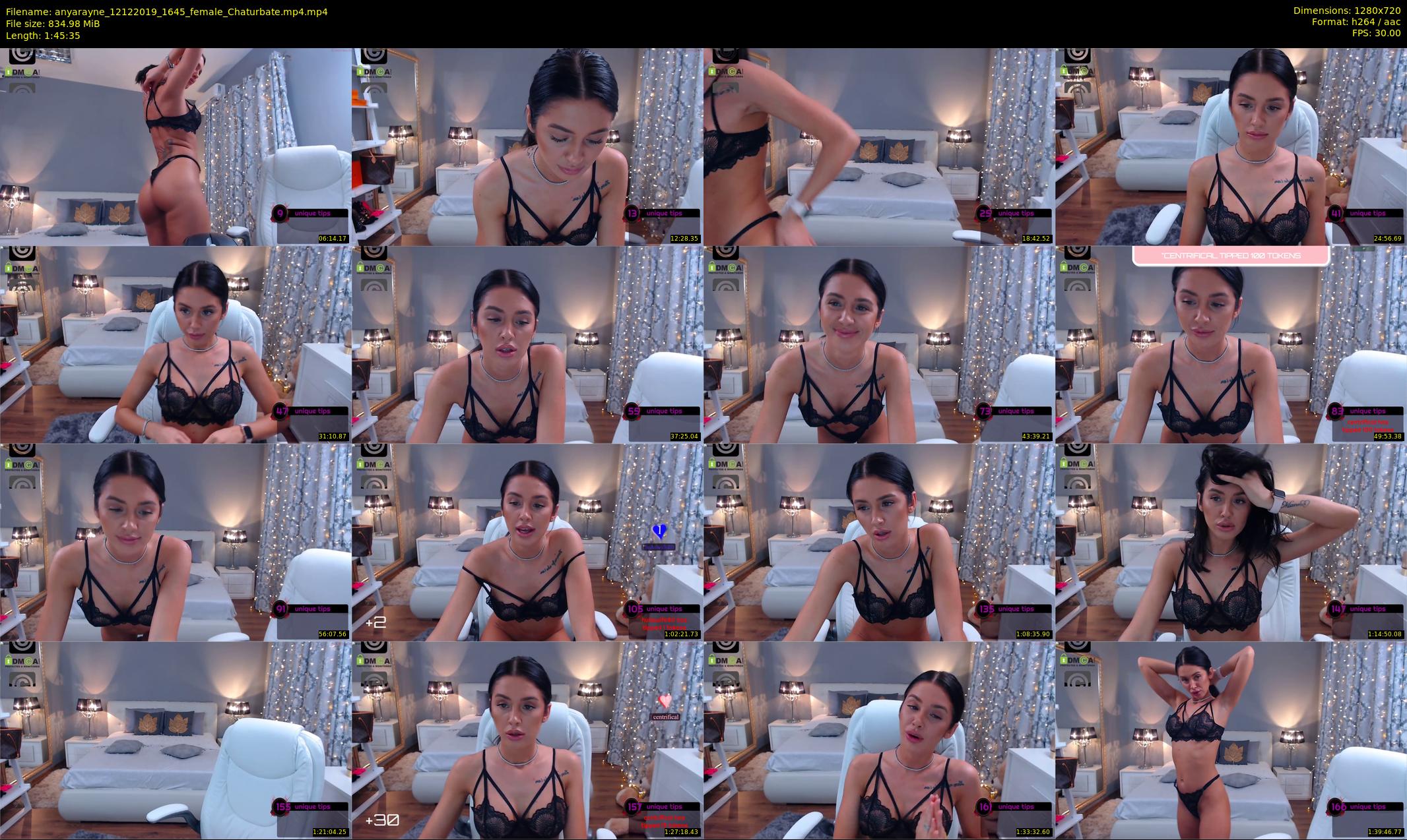 anyarayne — 106 minute Chaturbate female cam show recording, 720p, Dec 12, 2019
