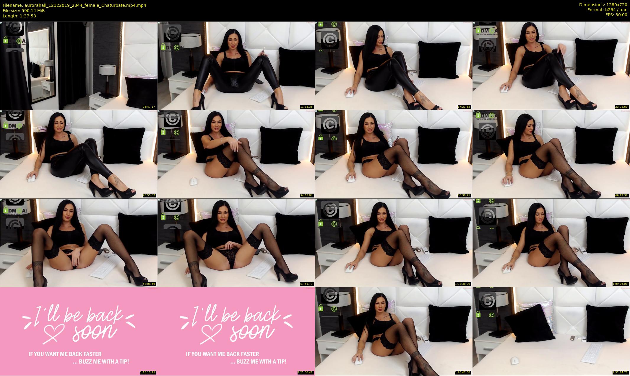aurorahall — 98 minute Chaturbate female cam show recording, 720p, Dec 12, 2019