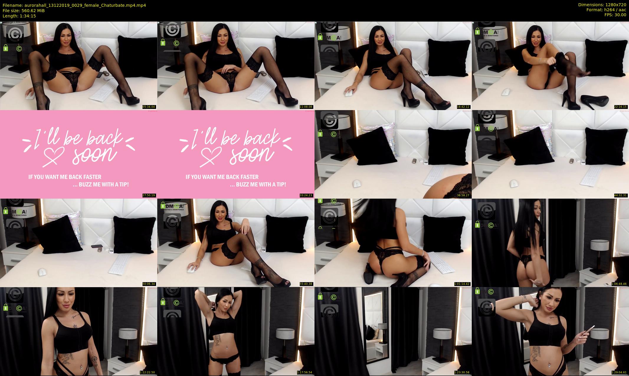 aurorahall — 95 minute Chaturbate female cam show recording, 720p, Dec 13, 2019