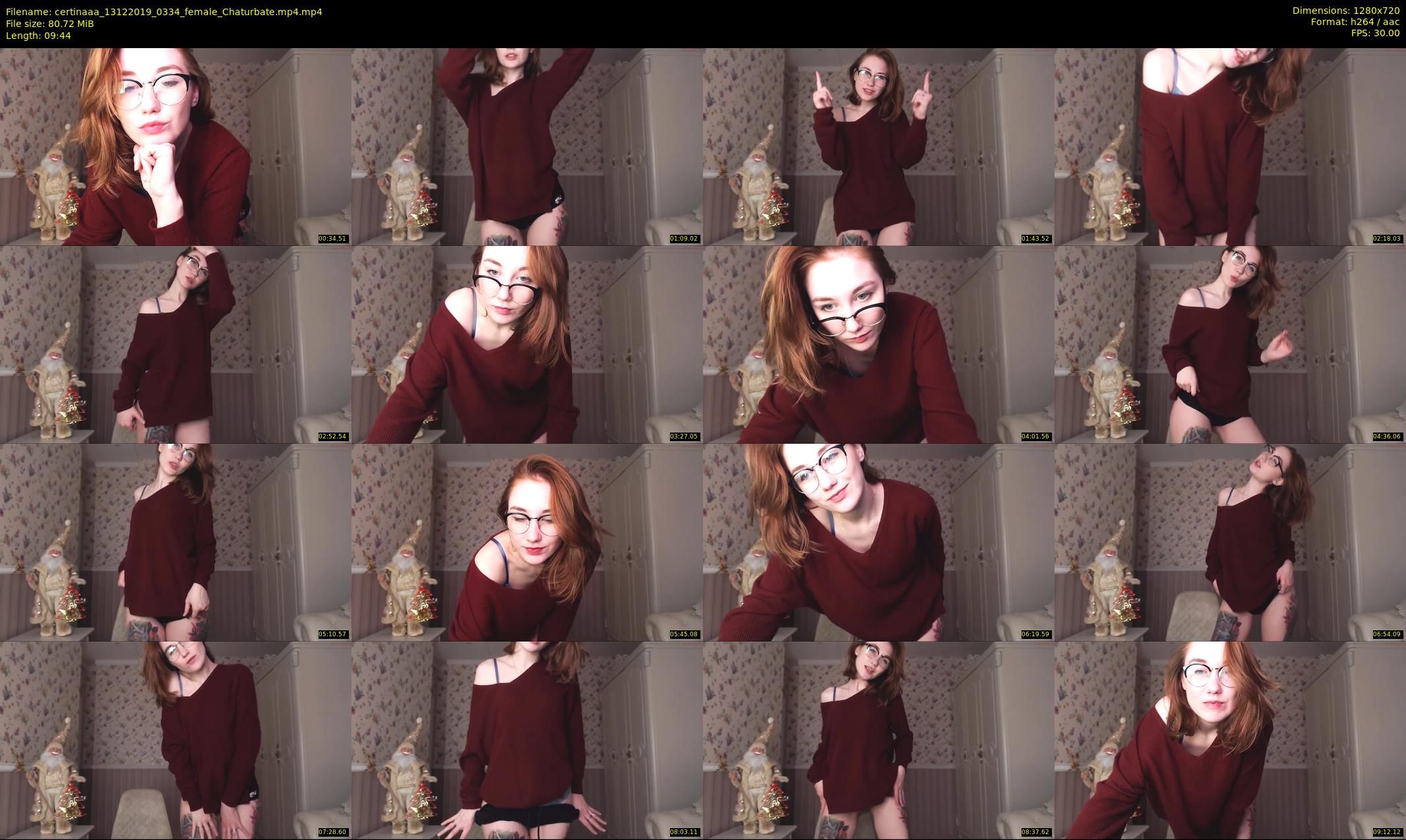 certinaaa — 10 minute Chaturbate female cam show recording, 720p, Dec 13, 2019