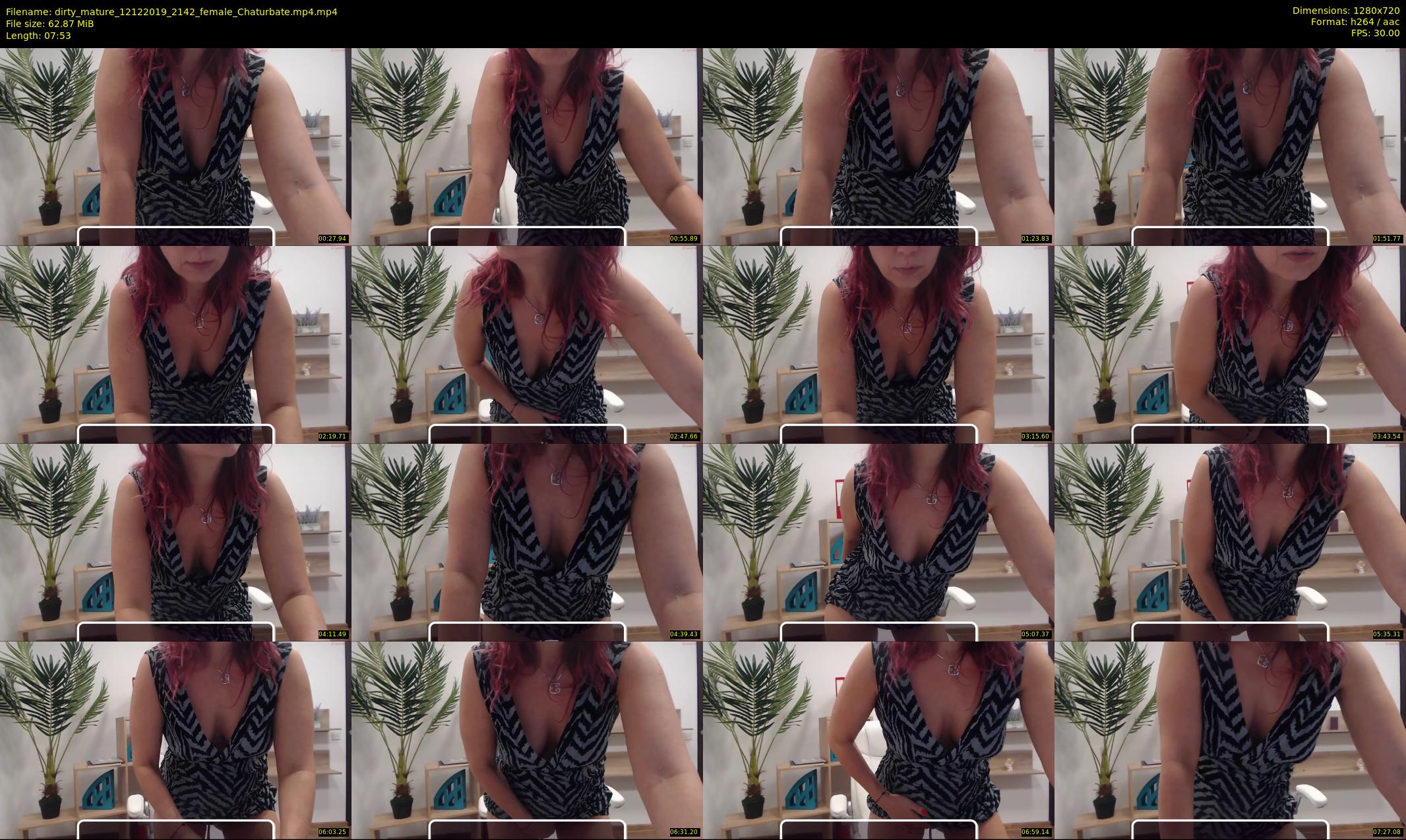 dirty_mature — 8 minute Chaturbate female cam show recording, 720p, Dec 12, 2019