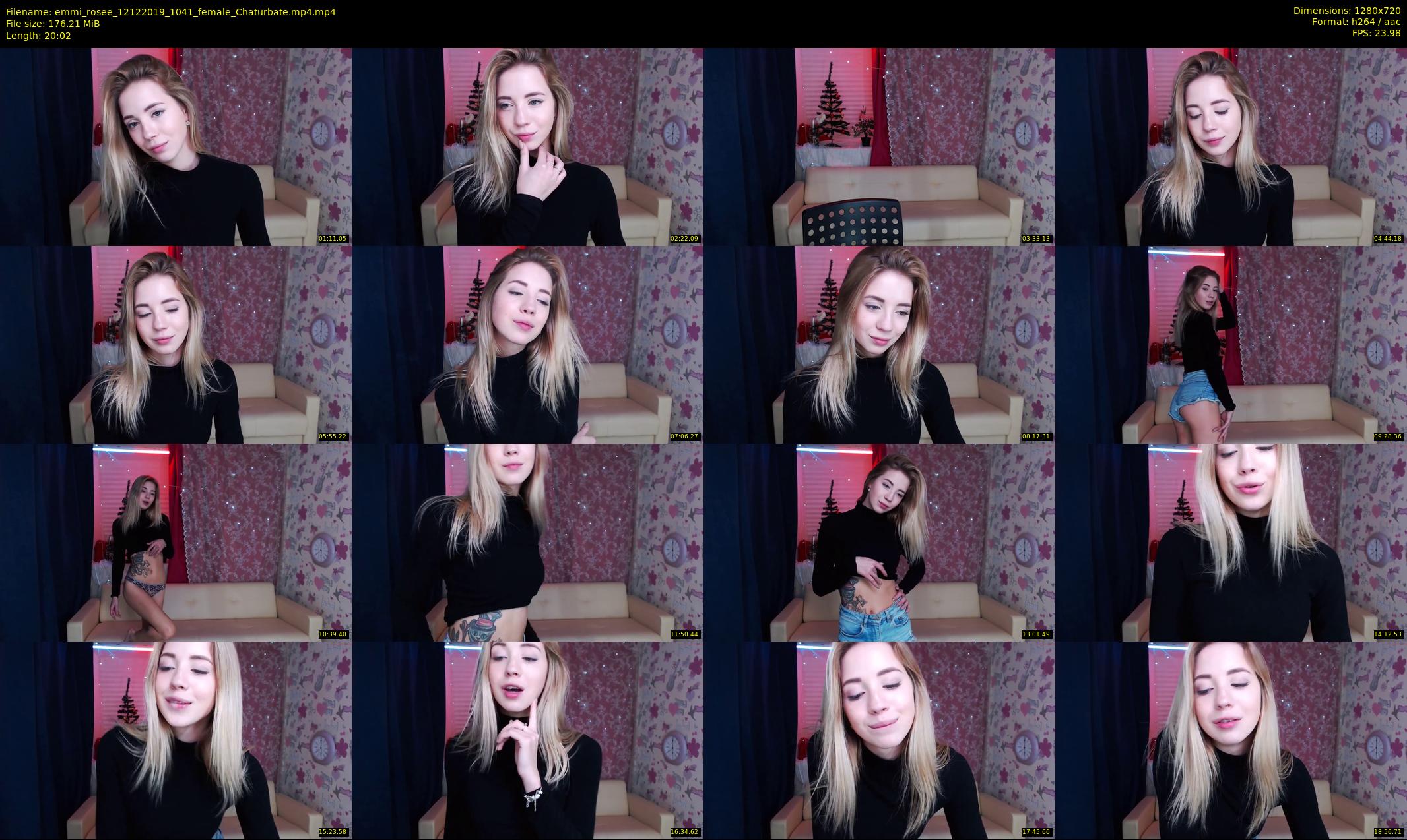 emmi_rosee — 21 minute Chaturbate female cam show recording, 720p, Dec 12, 2019