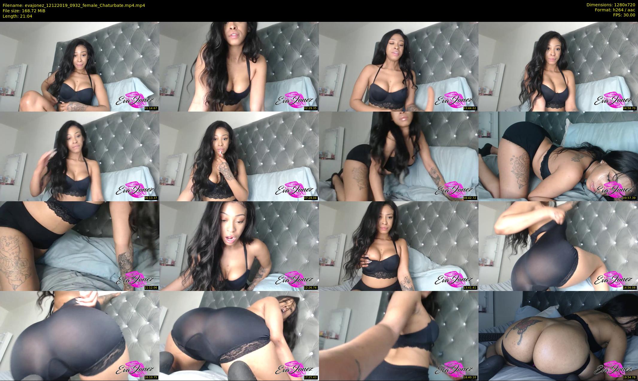 evajonez — 22 minute Chaturbate female cam show recording, 720p, Dec 12, 2019