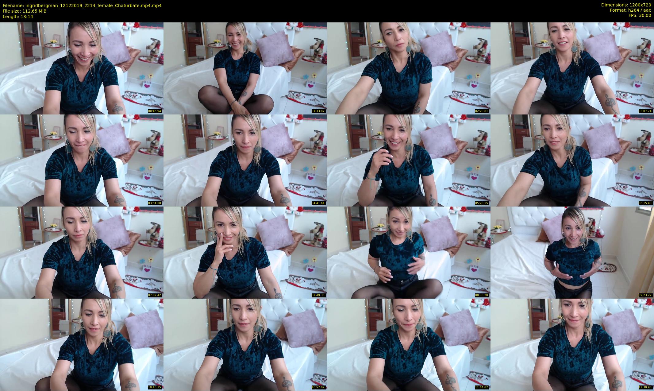 ingridbergman — 14 minute Chaturbate female cam show recording, 720p, Dec 12, 2019