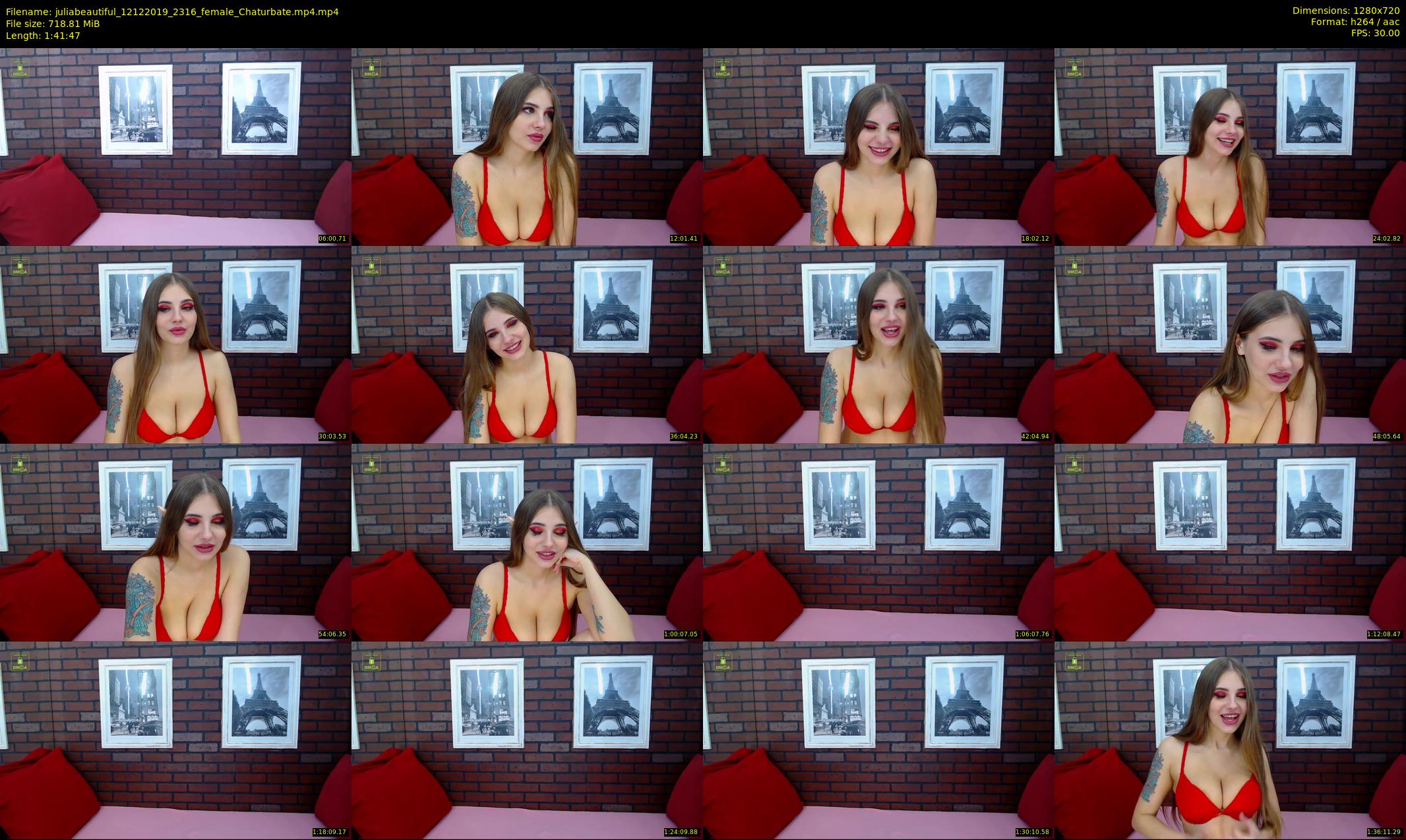 juliabeautiful — 102 minute Chaturbate female cam show recording, 720p, Dec 12, 2019