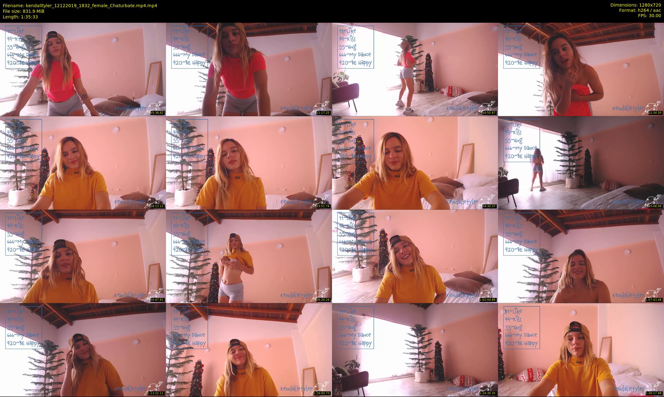 kendalltyler — 96 minute Chaturbate female cam show recording, 720p, Dec 12, 2019
