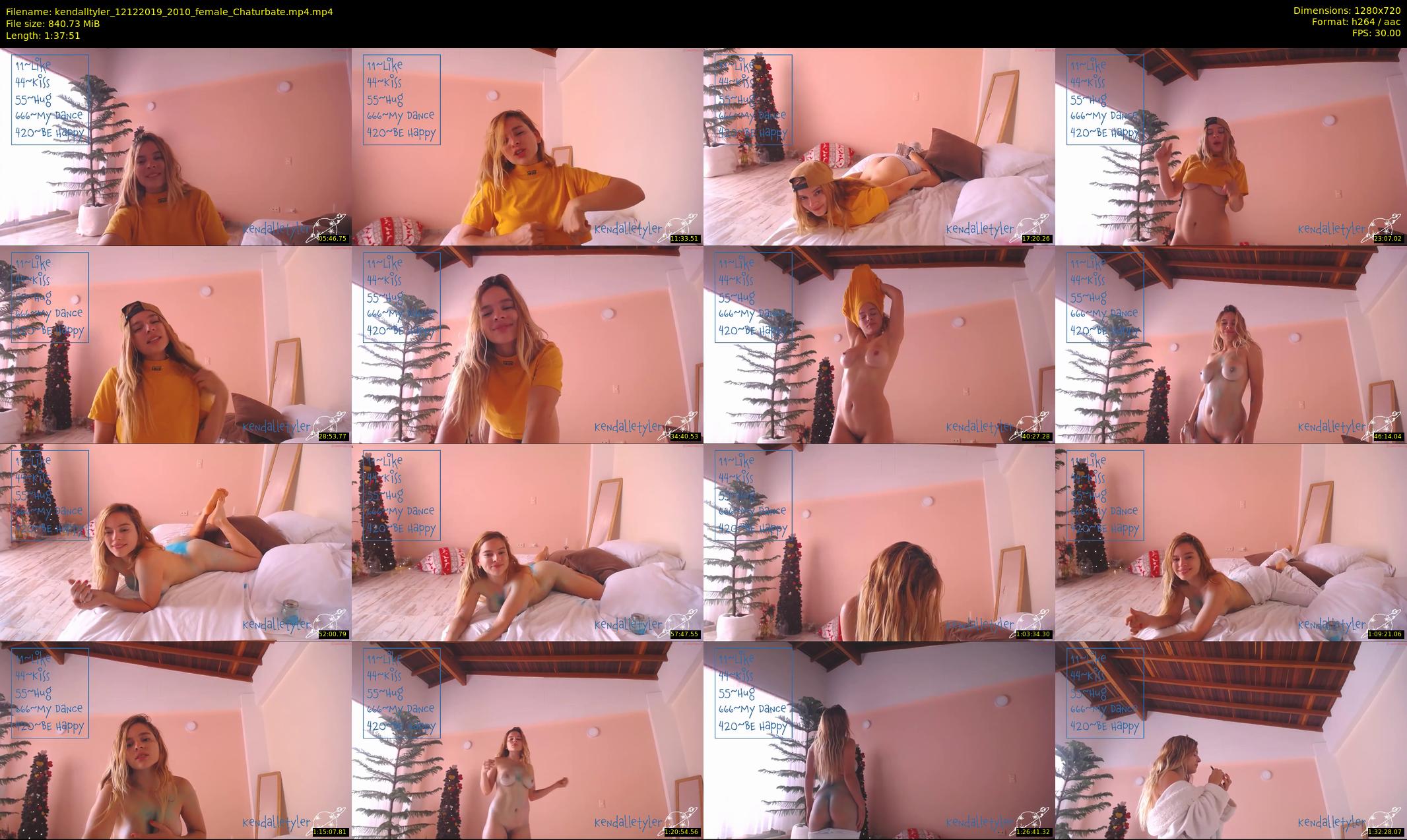 kendalltyler — 98 minute Chaturbate female cam show recording, 720p, Dec 12, 2019