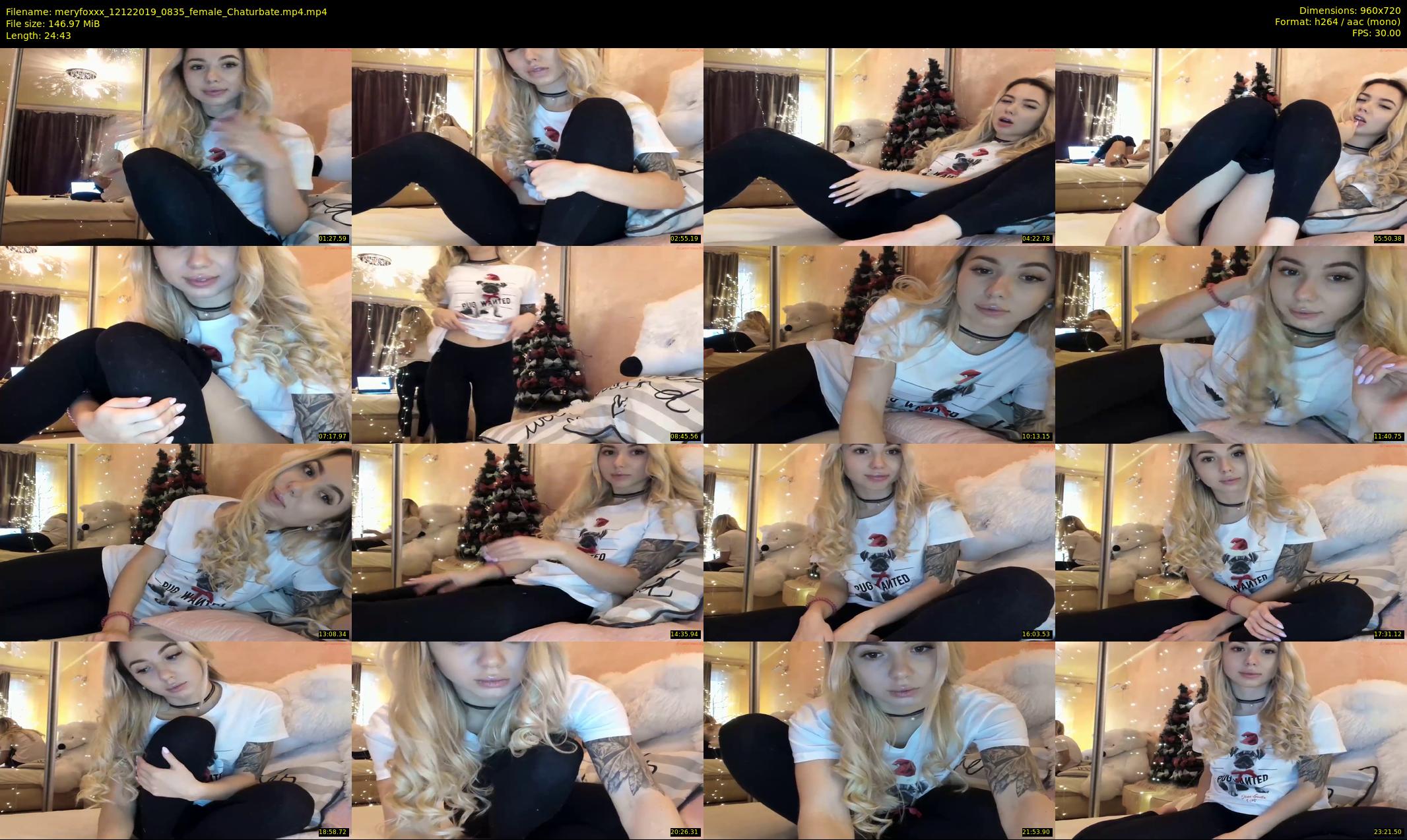 meryfoxxx — 25 minute Chaturbate female cam show recording, 720p, Dec 12, 2019