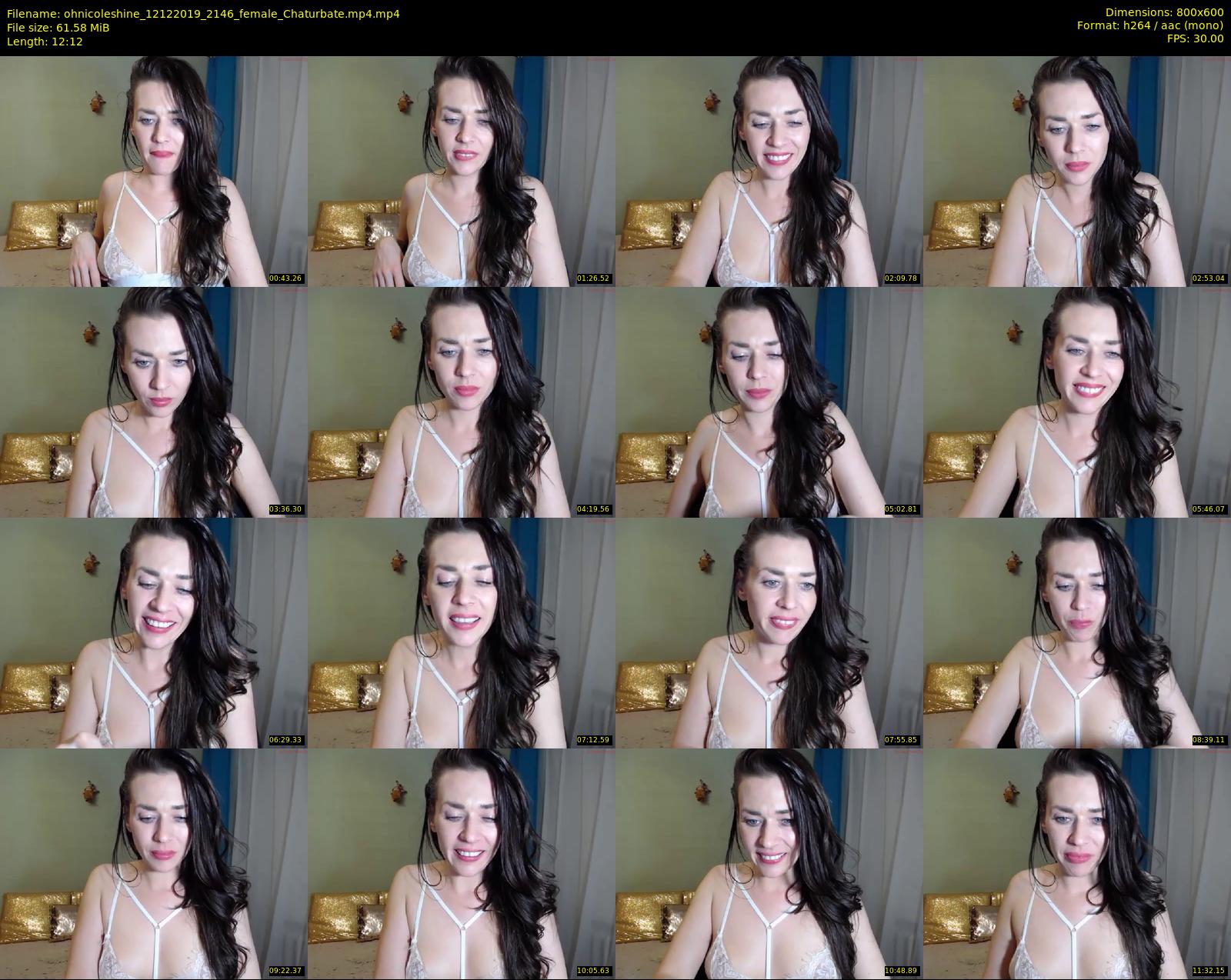 ohnicoleshine — 13 minute Chaturbate female cam show recording, 480p, Dec 12, 2019