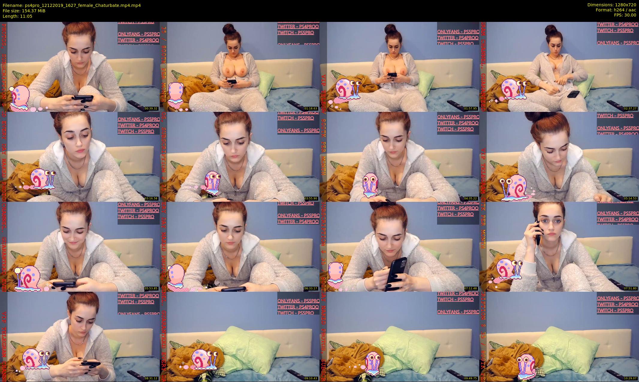 ps4pro — 12 minute Chaturbate female cam show recording, 720p, Dec 12, 2019