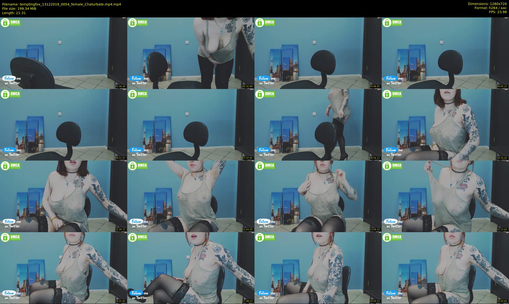 temptingfox — 22 minute Chaturbate female cam show recording, 720p, Dec 13, 2019
