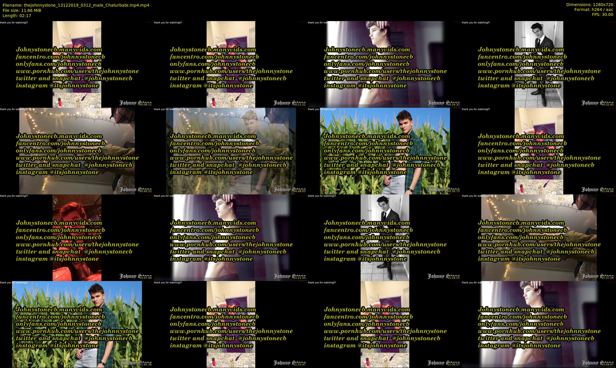 thejohnnystone — 3 minute Chaturbate male cam show recording, 720p, Dec 13, 2019