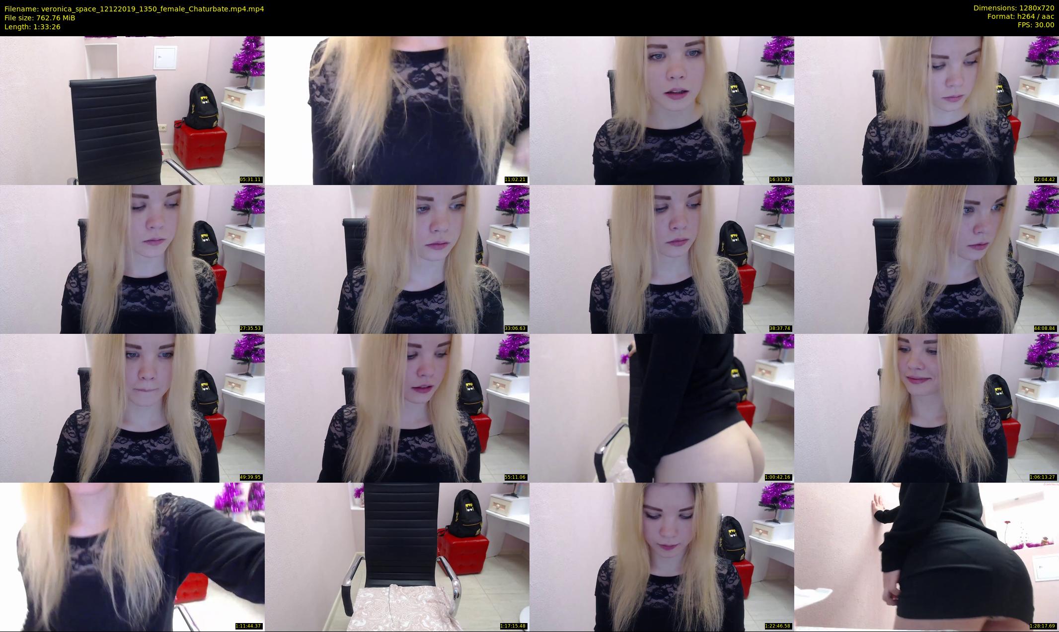 veronica_space — 94 minute Chaturbate female cam show recording, 720p, Dec 12, 2019