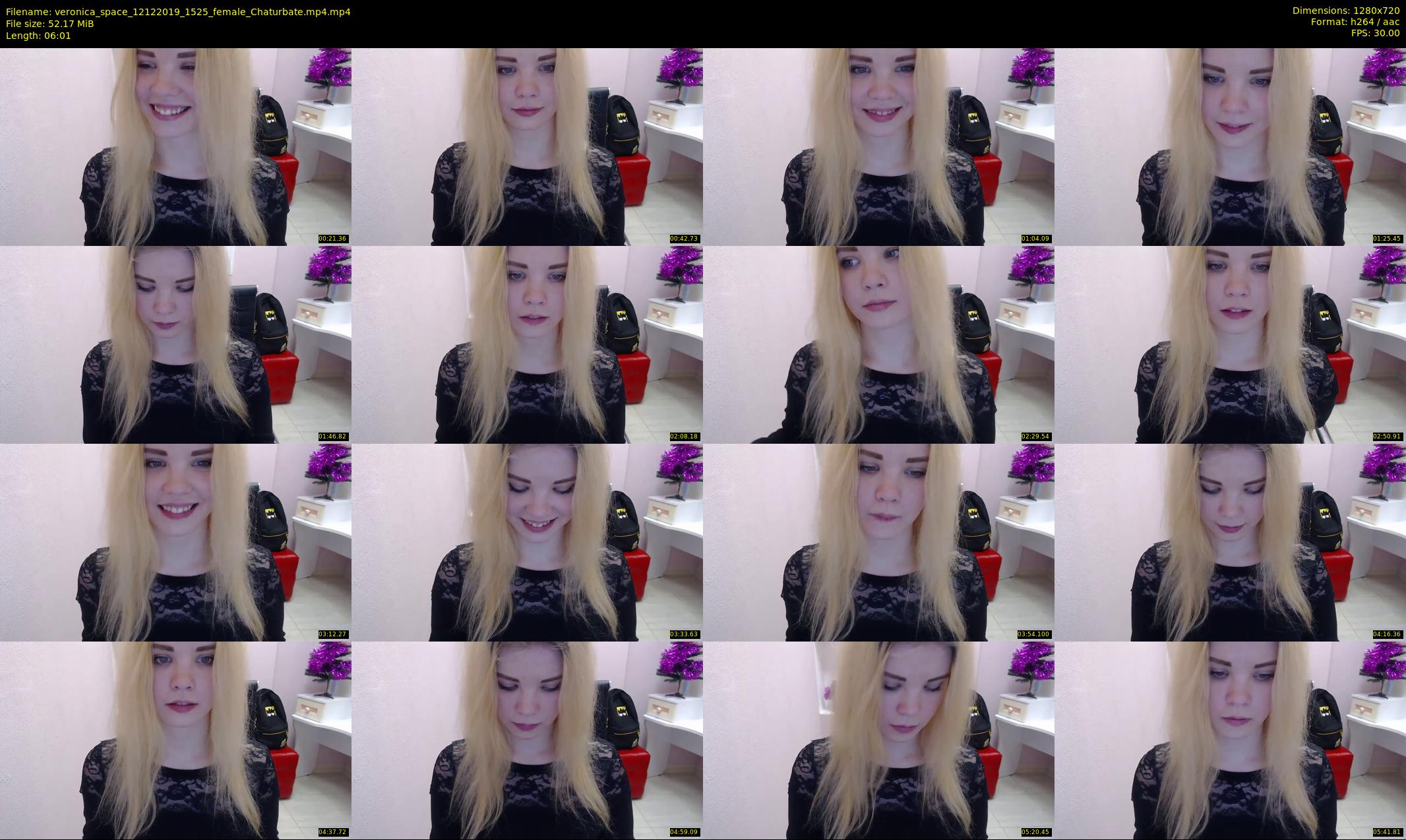 veronica_space — 7 minute Chaturbate female cam show recording, 720p, Dec 12, 2019