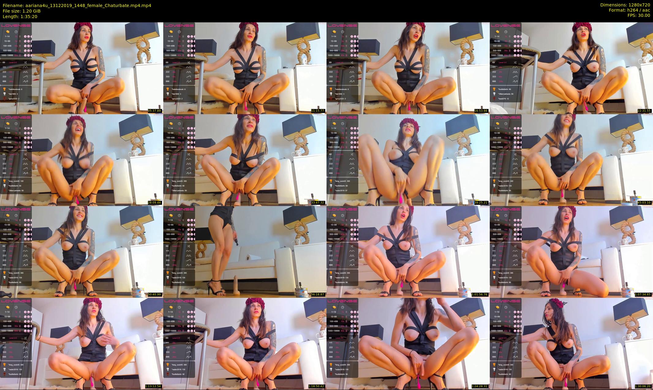 aariana4u — 96 minute Chaturbate female cam show recording, 720p, Dec 13, 2019