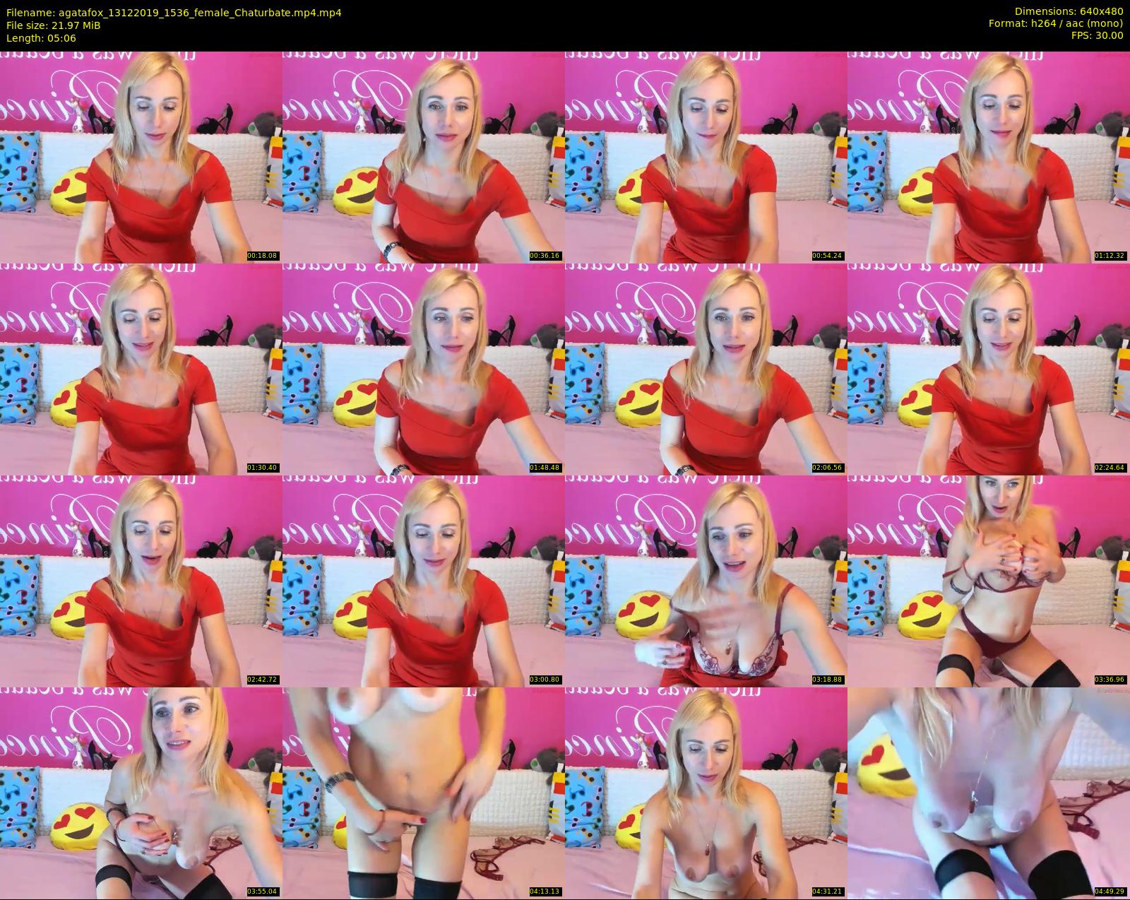 agatafox — 6 minute Chaturbate female cam show recording, 480p, Dec 13, 2019