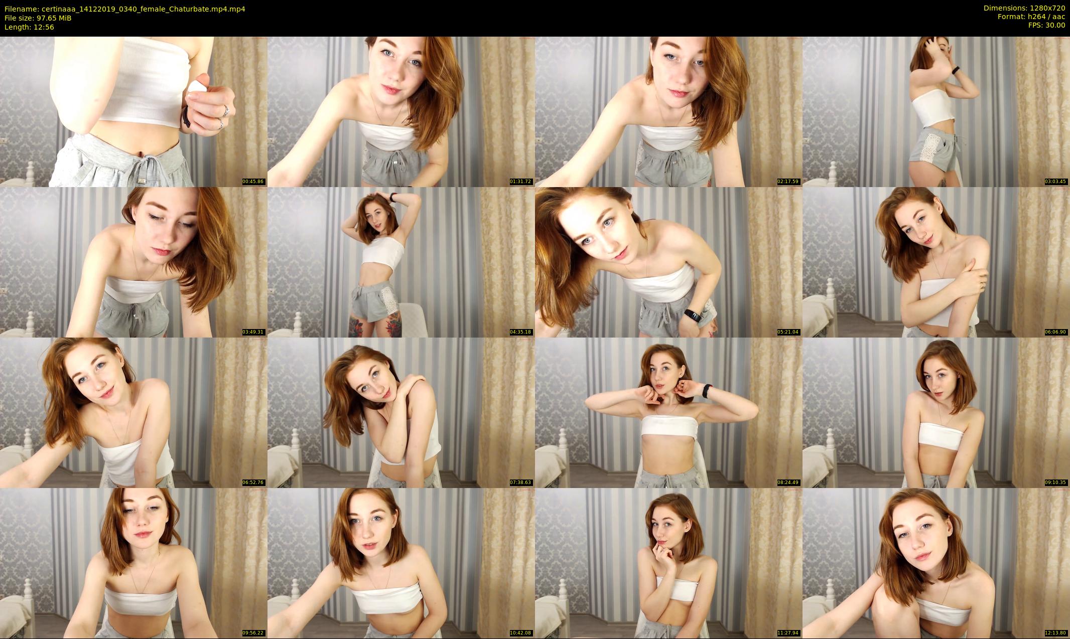 certinaaa — 13 minute Chaturbate female cam show recording, 720p, Dec 14, 2019