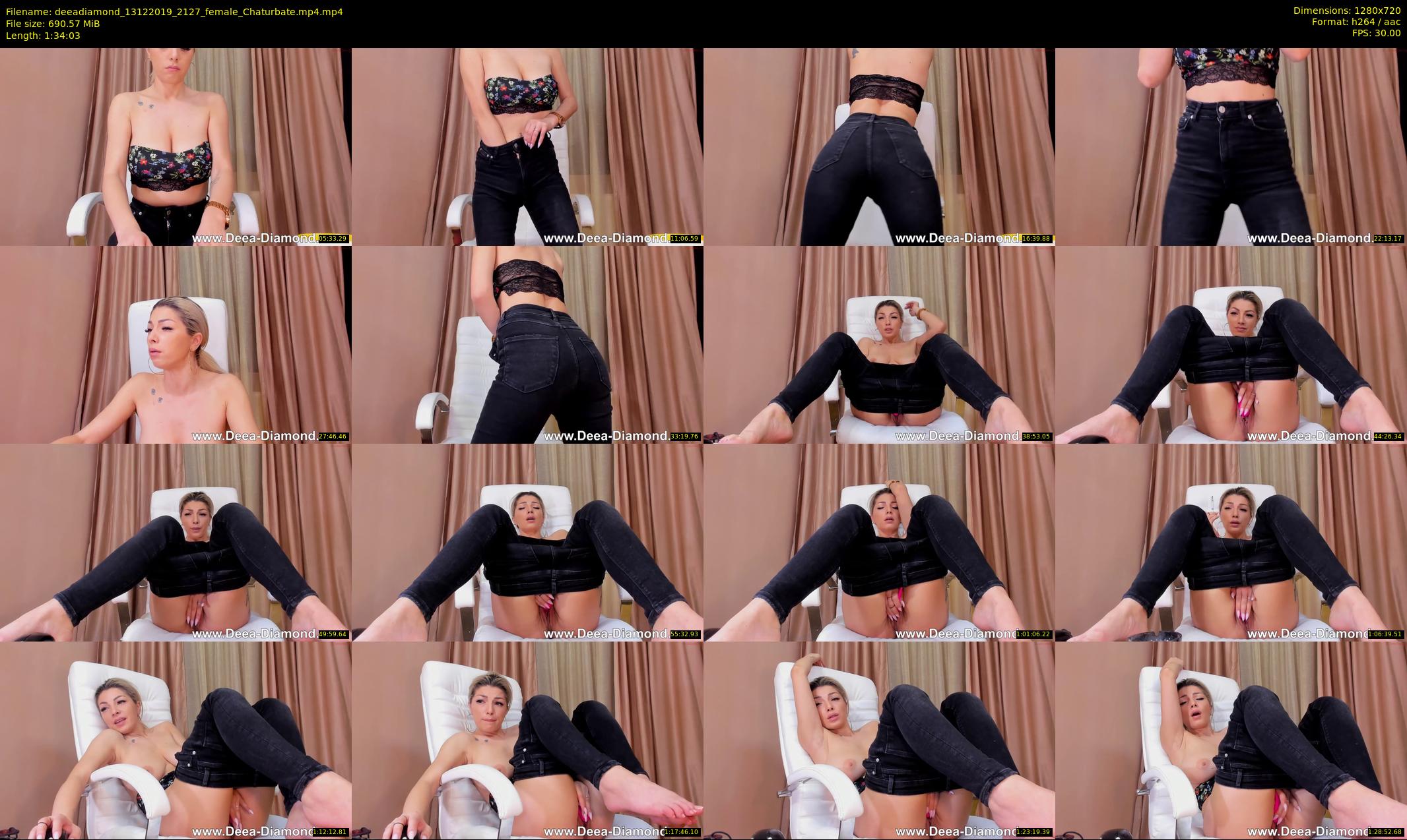 deeadiamond — 95 minute Chaturbate female cam show recording, 720p, Dec 13, 2019