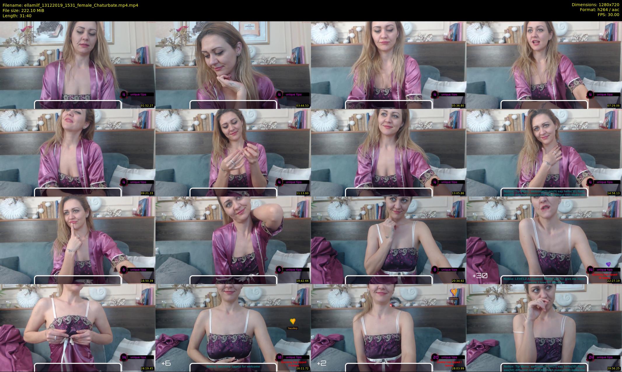 ellamilf — 32 minute Chaturbate female cam show recording, 720p, Dec 13, 2019