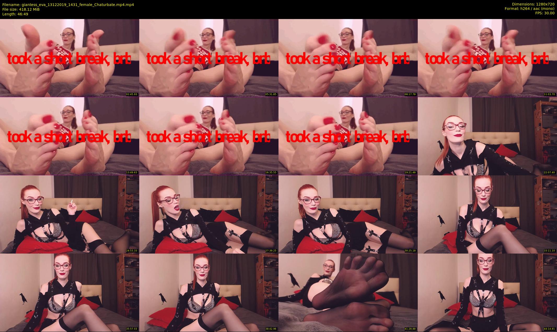 giantess_eva — 47 minute Chaturbate female cam show recording, 720p, Dec 13, 2019