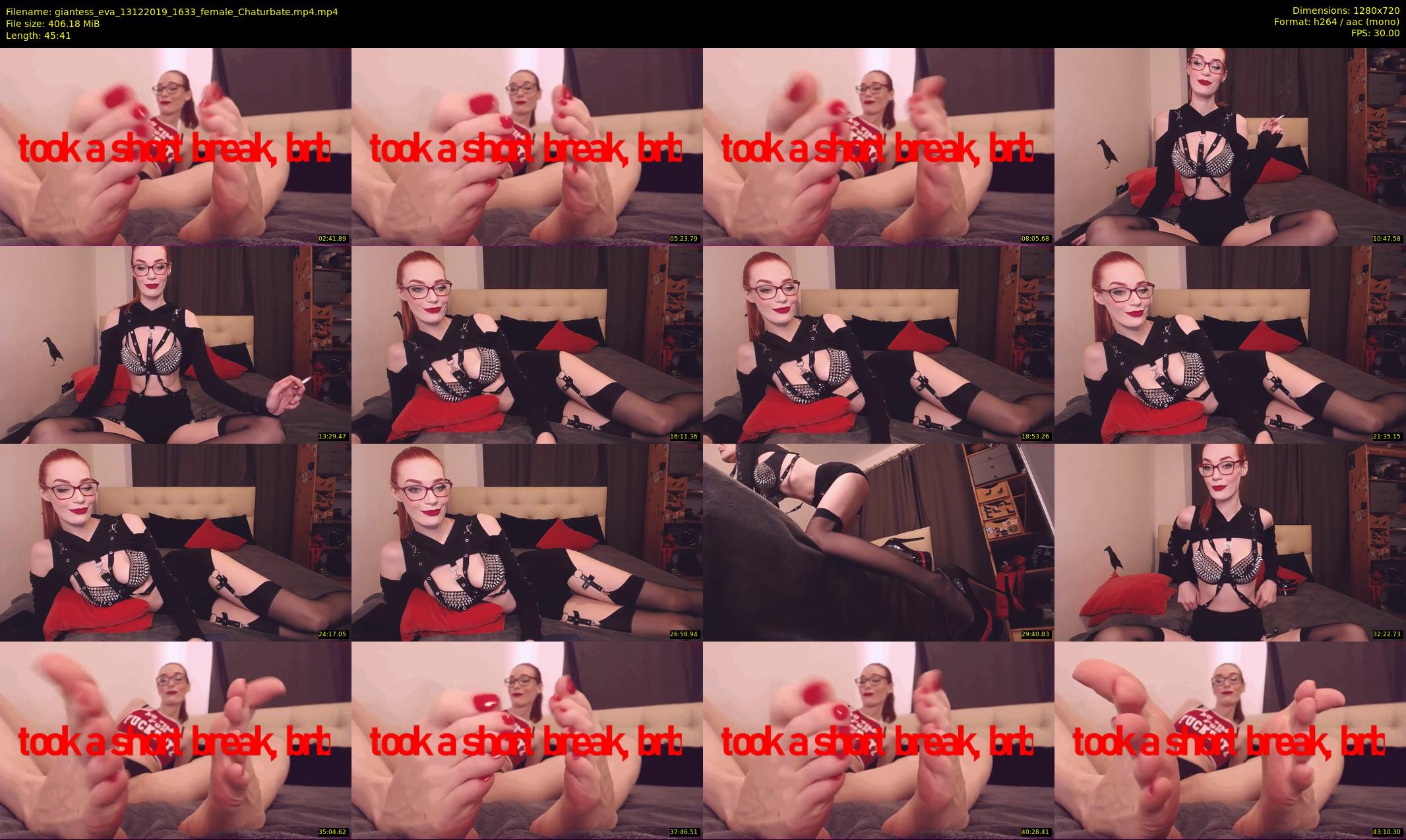 giantess_eva — 46 minute Chaturbate female cam show recording, 720p, Dec 13, 2019