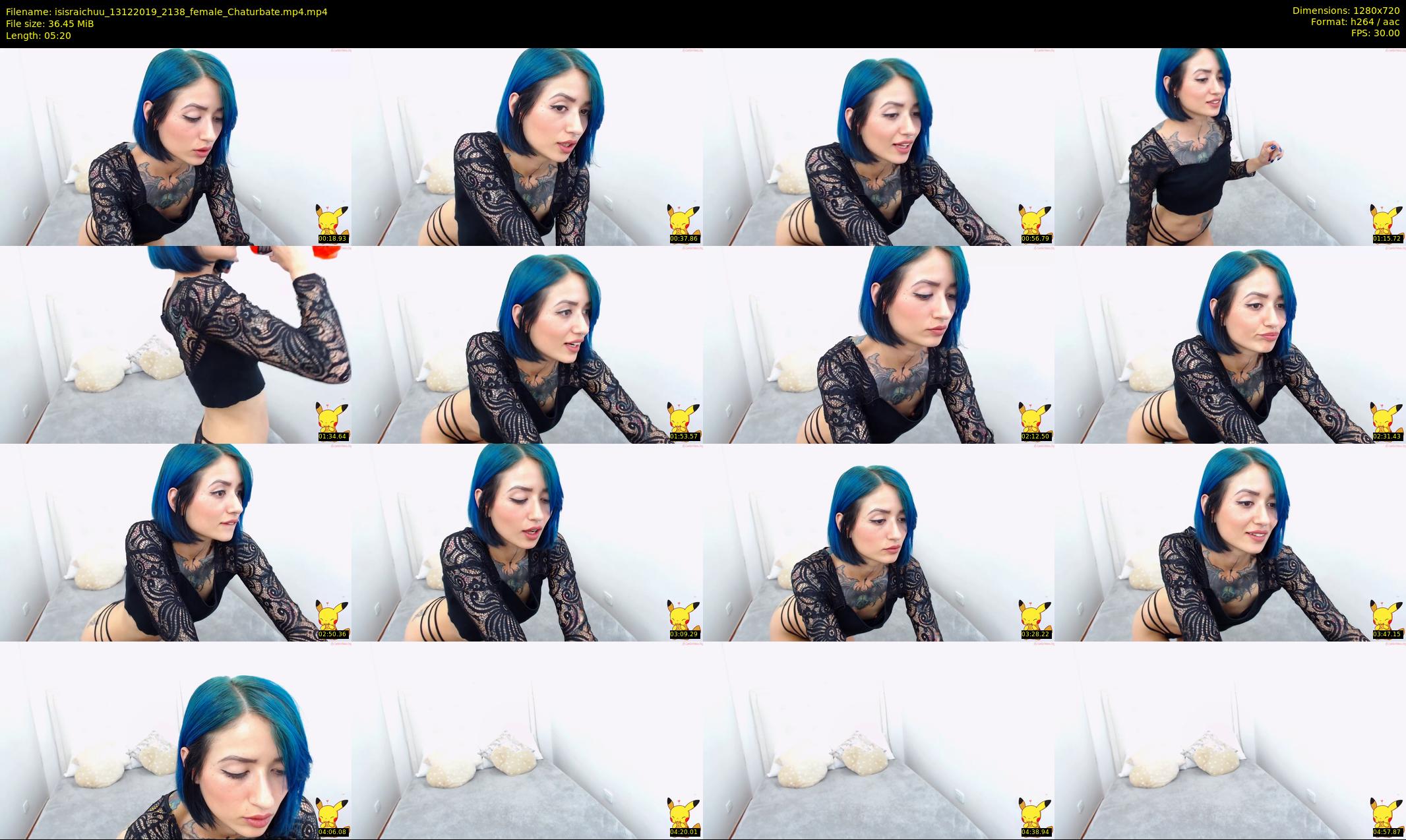 isisraichuu — 6 minute Chaturbate female cam show recording, 720p, Dec 13, 2019