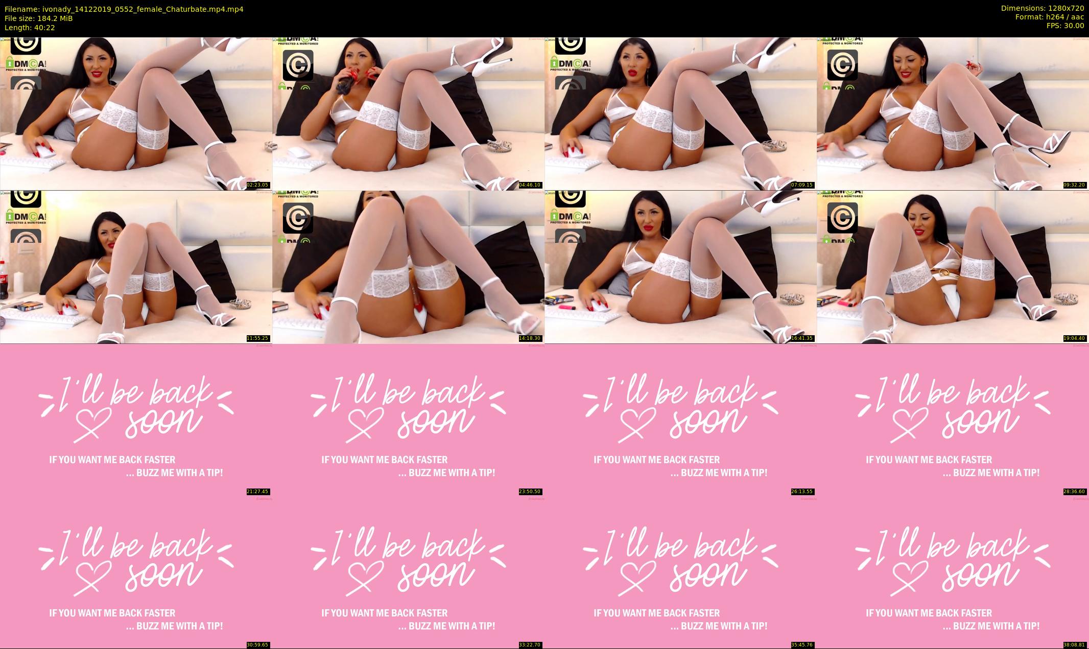 ivonady — 41 minute Chaturbate female cam show recording, 720p, Dec 14, 2019