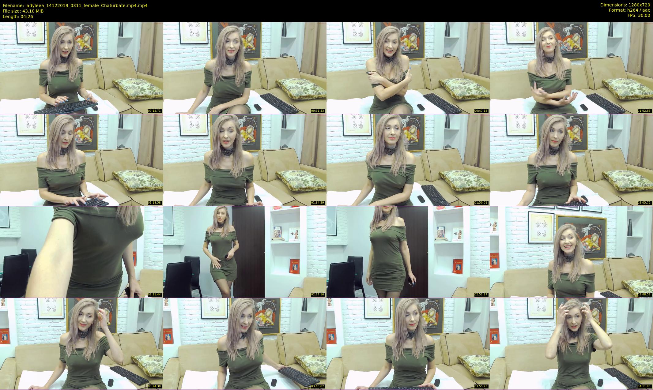 ladyleea — 5 minute Chaturbate female cam show recording, 720p, Dec 14, 2019