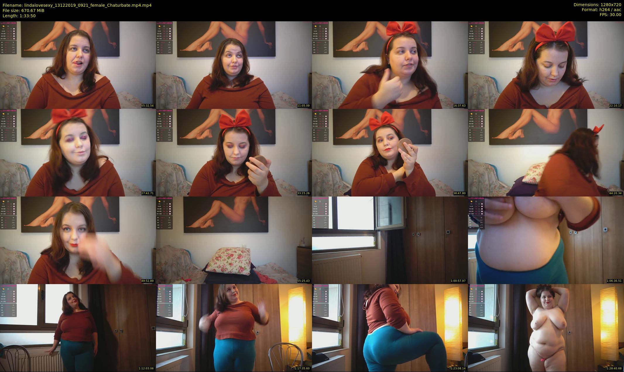 lindalovesexy — 94 minute Chaturbate female cam show recording, 720p, Dec 13, 2019