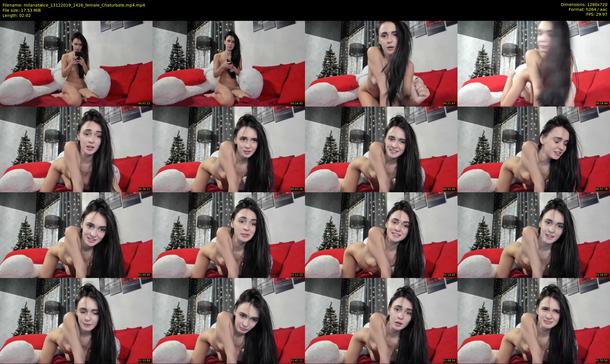 milanatwice — 3 minute Chaturbate female cam show recording, 720p, Dec 13, 2019