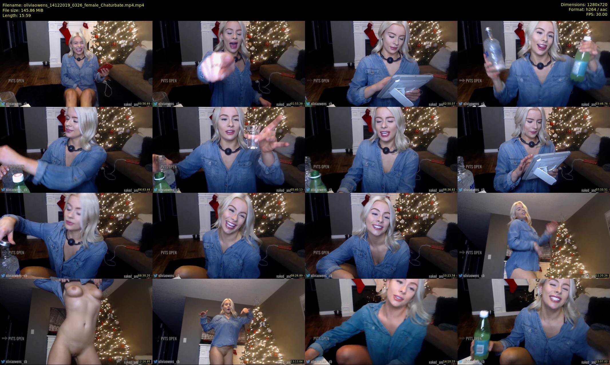 oliviaowens — 16 minute Chaturbate female cam show recording, 720p, Dec 14, 2019