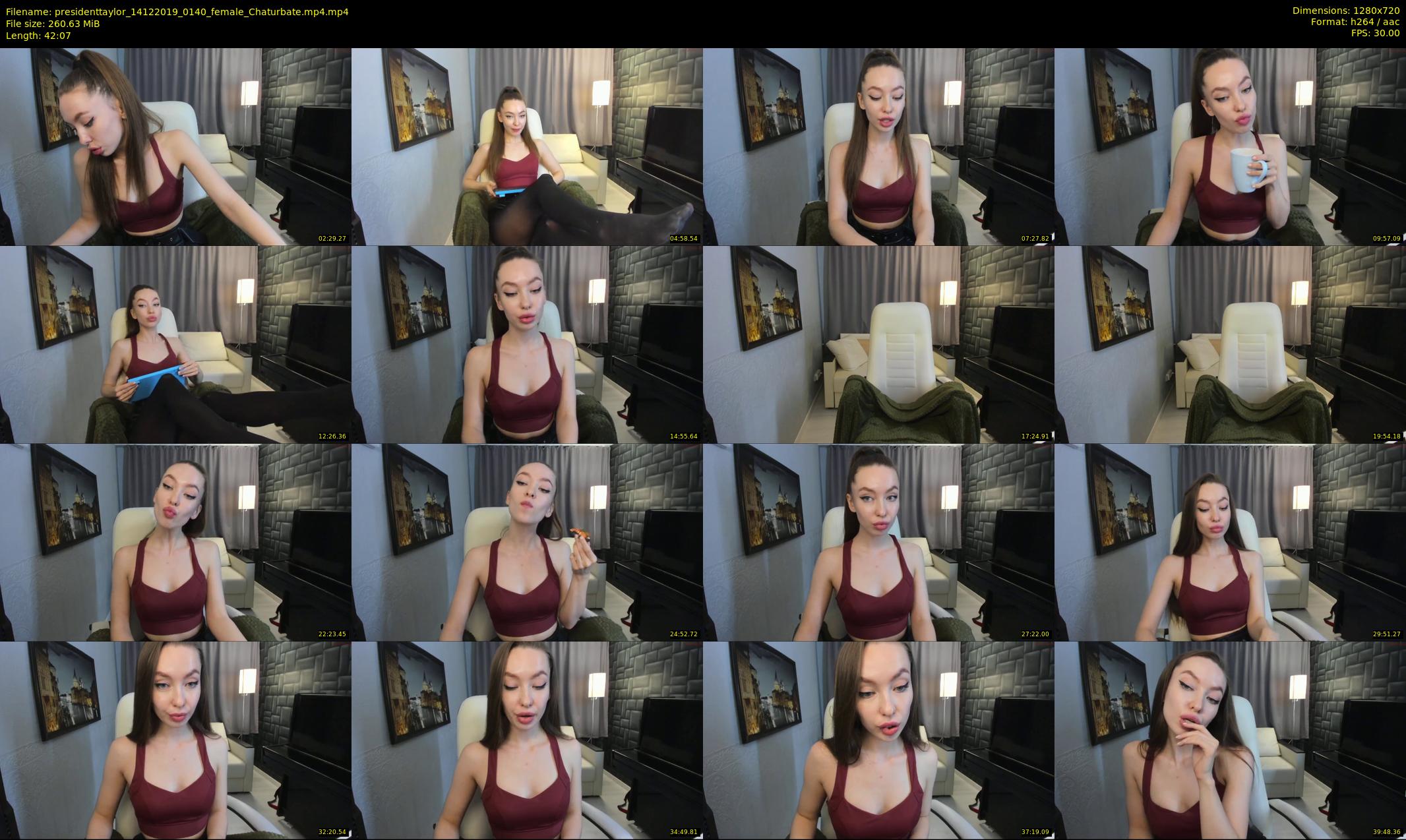presidenttaylor — 43 minute Chaturbate female cam show recording, 720p, Dec 14, 2019