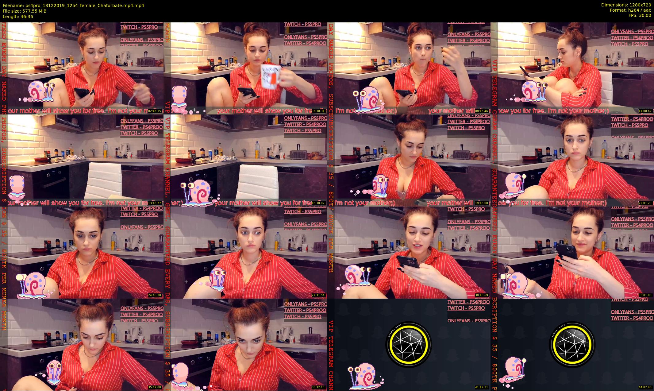 ps4pro — 47 minute Chaturbate female cam show recording, 720p, Dec 13, 2019
