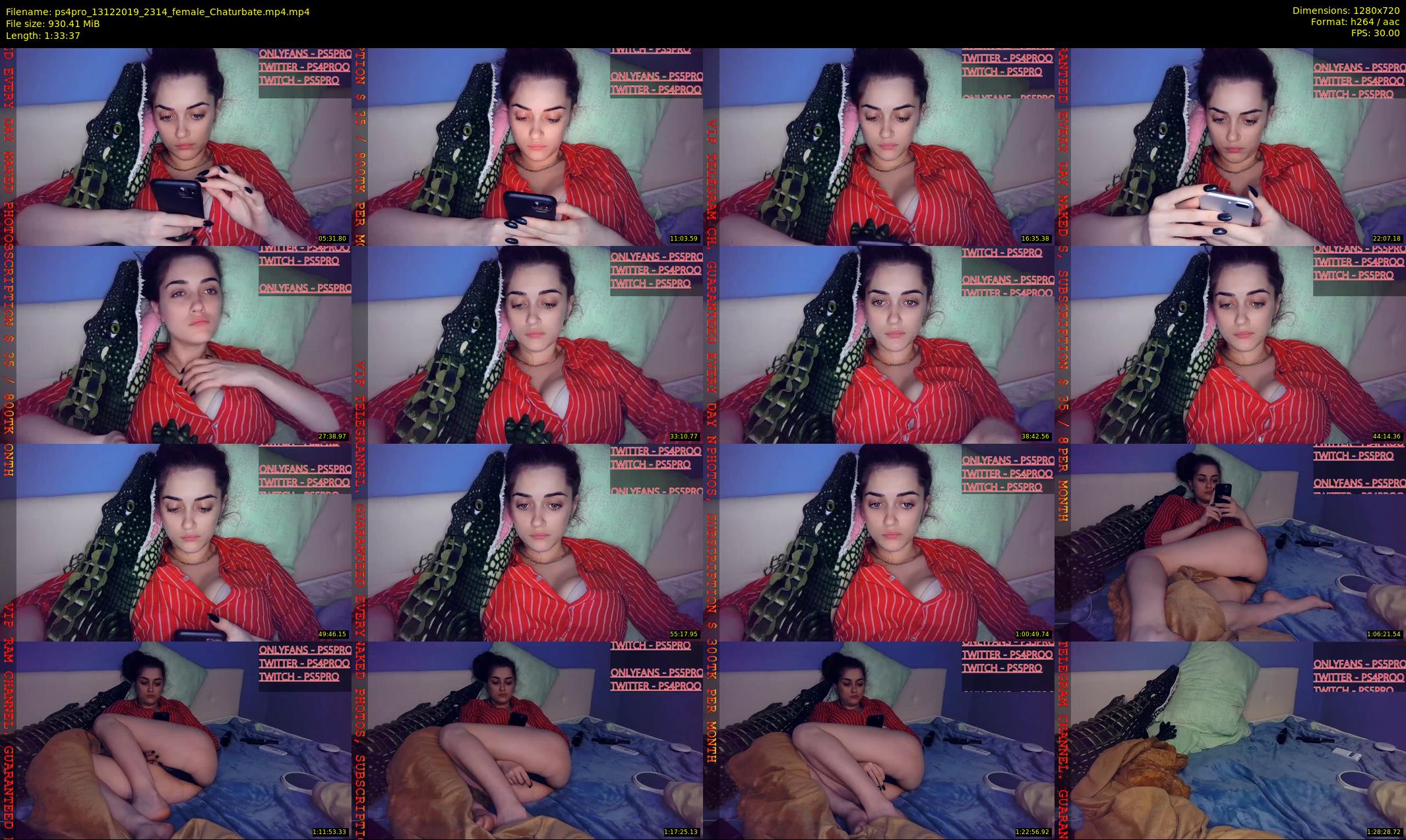 ps4pro — 94 minute Chaturbate female cam show recording, 720p, Dec 13, 2019